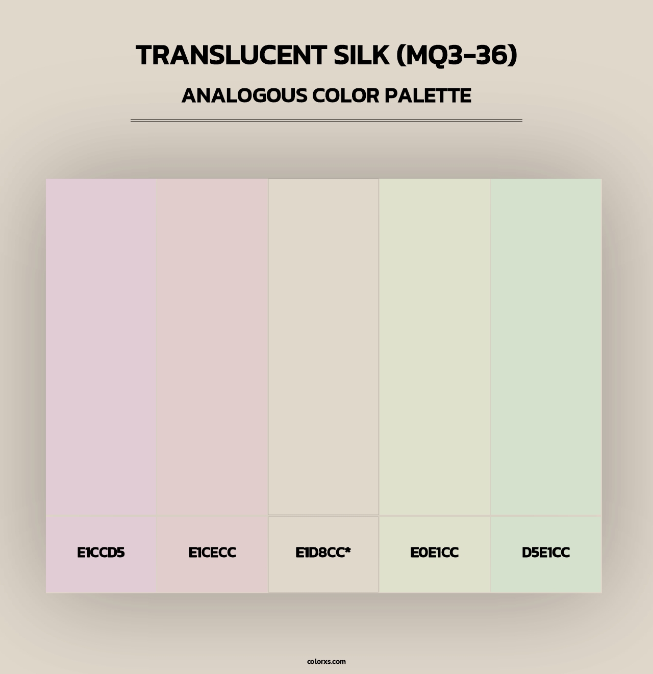 Translucent Silk (MQ3-36) - Analogous Color Palette