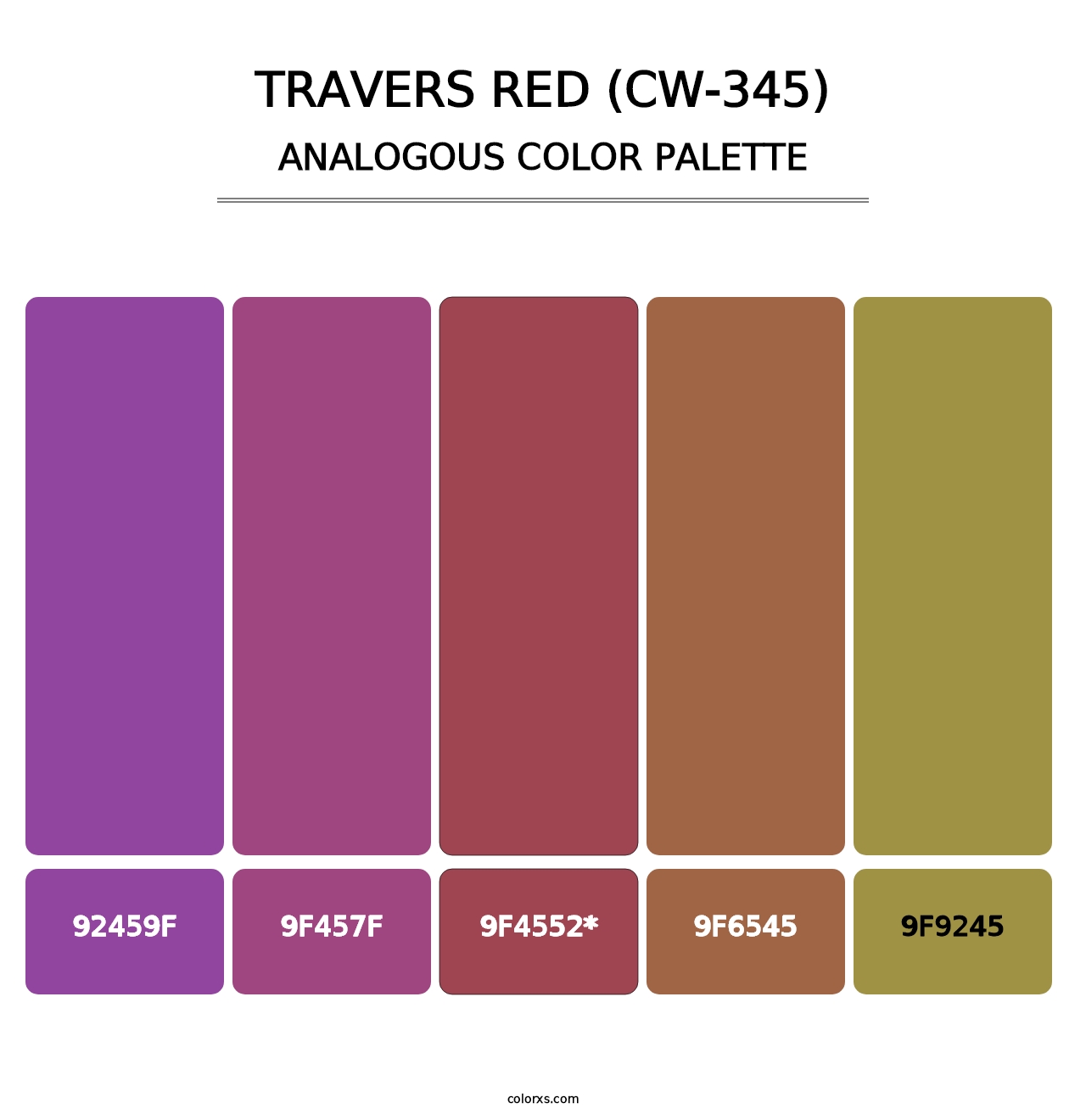 Travers Red (CW-345) - Analogous Color Palette