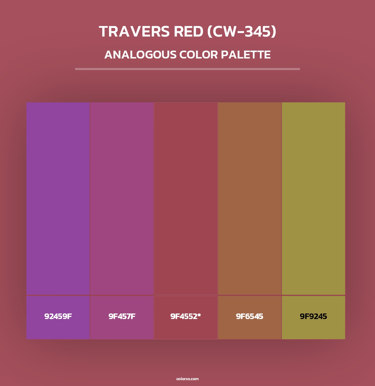 Travers Red (CW-345) - Analogous Color Palette