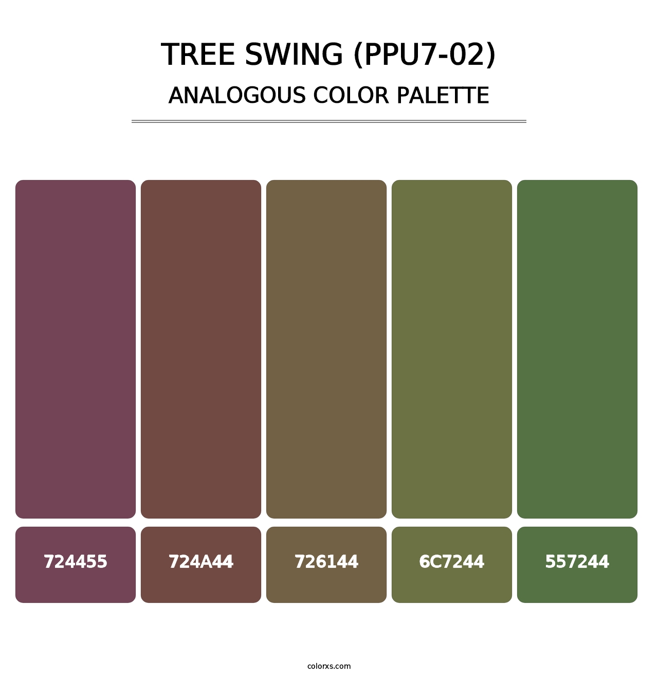 Tree Swing (PPU7-02) - Analogous Color Palette