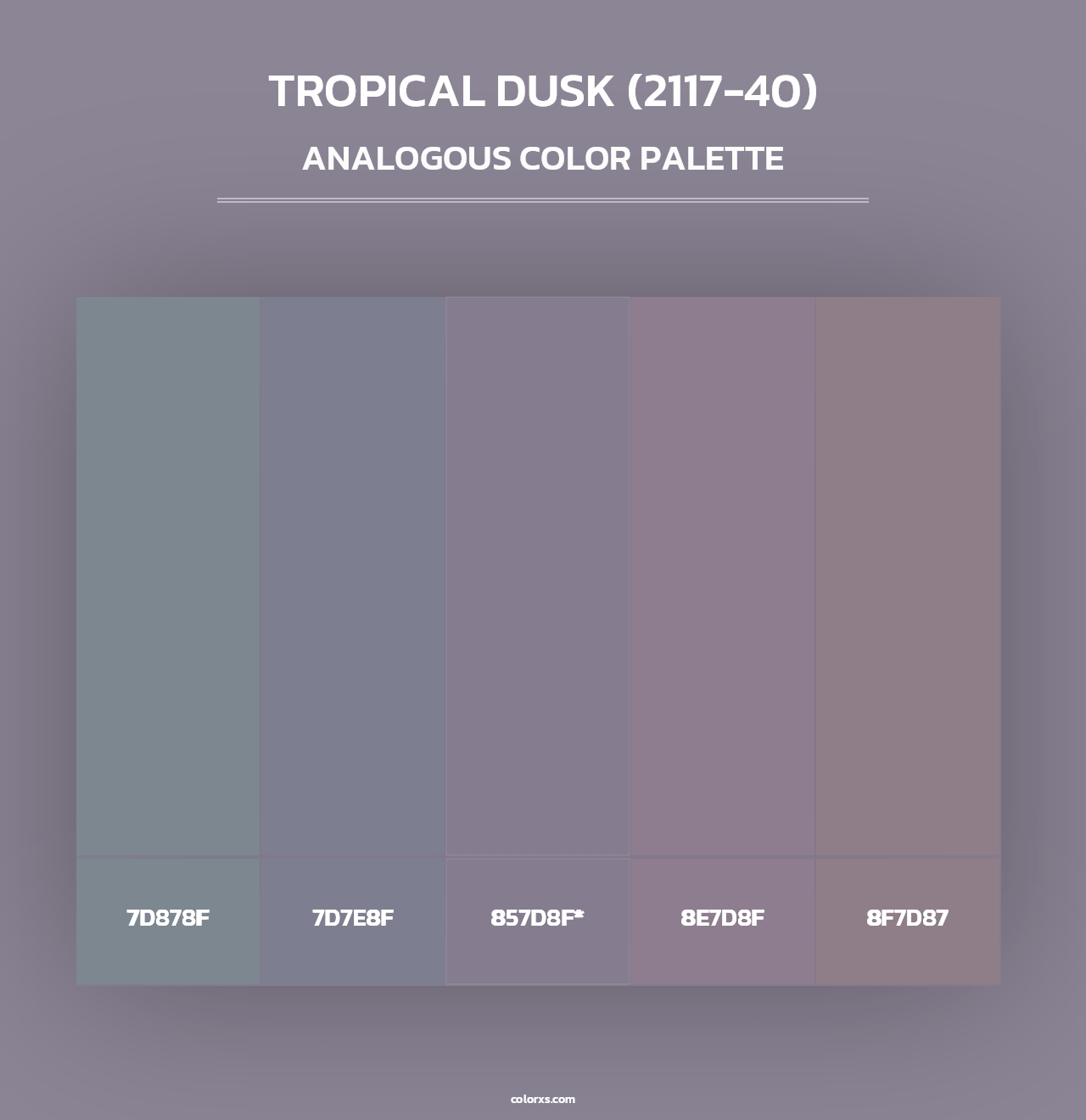 Tropical Dusk (2117-40) - Analogous Color Palette