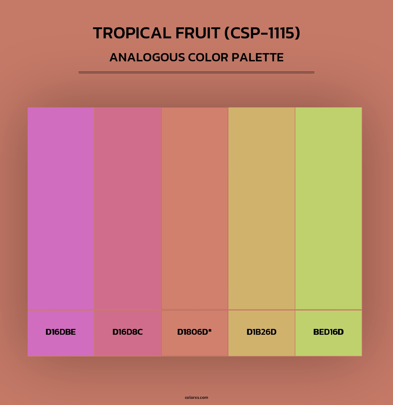 Tropical Fruit (CSP-1115) - Analogous Color Palette