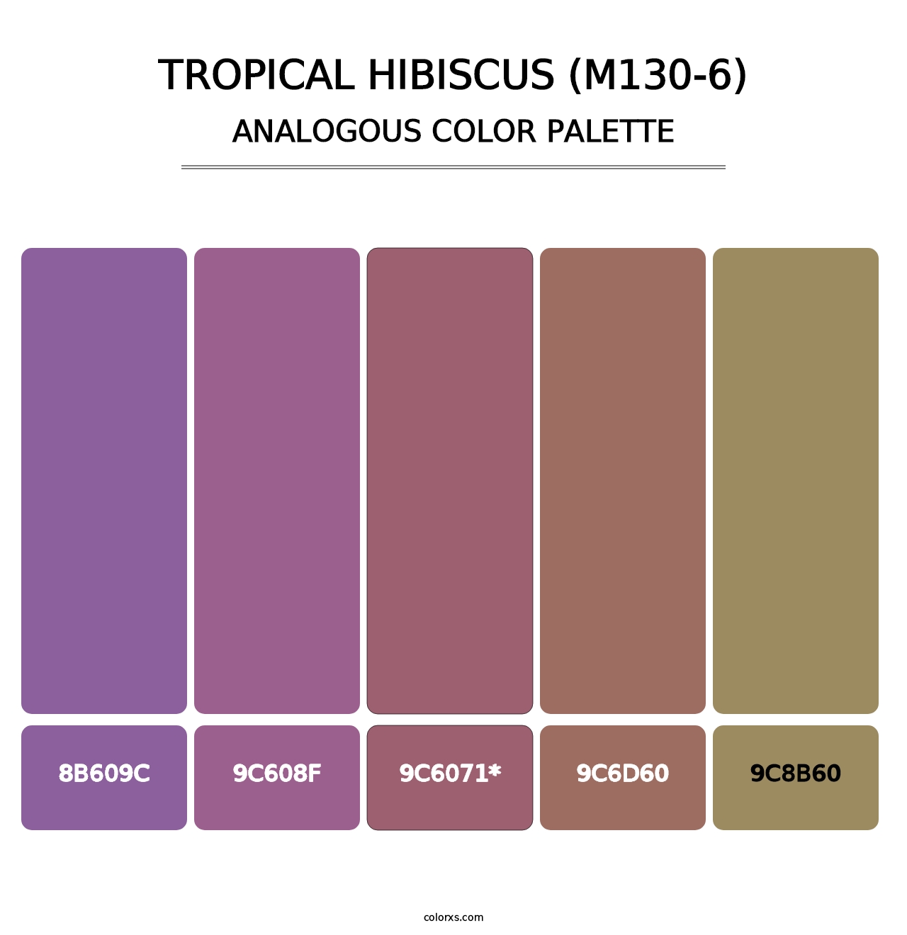 Tropical Hibiscus (M130-6) - Analogous Color Palette