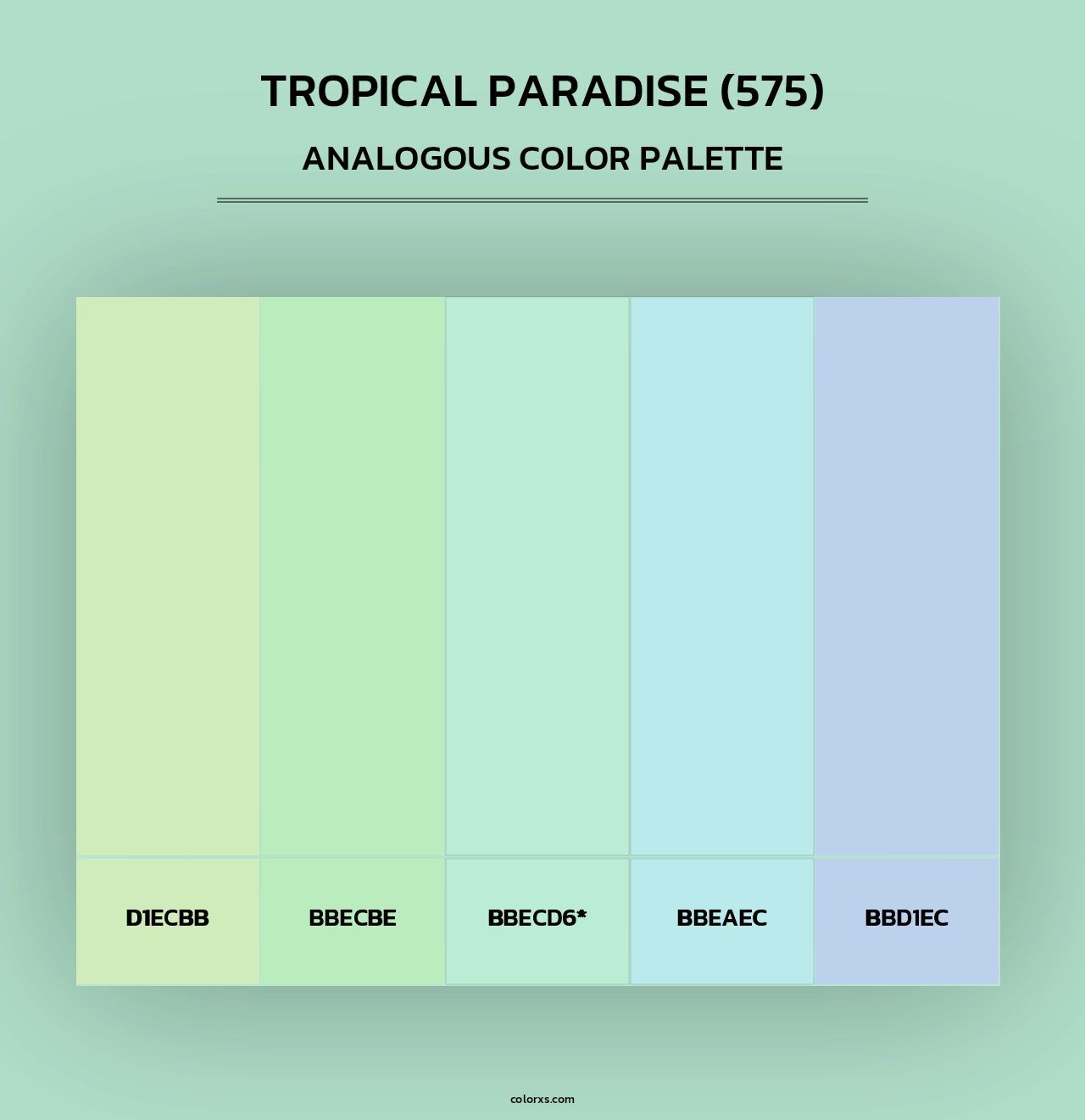 Tropical Paradise (575) - Analogous Color Palette
