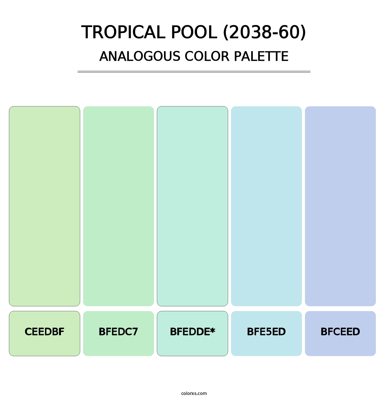 Tropical Pool (2038-60) - Analogous Color Palette