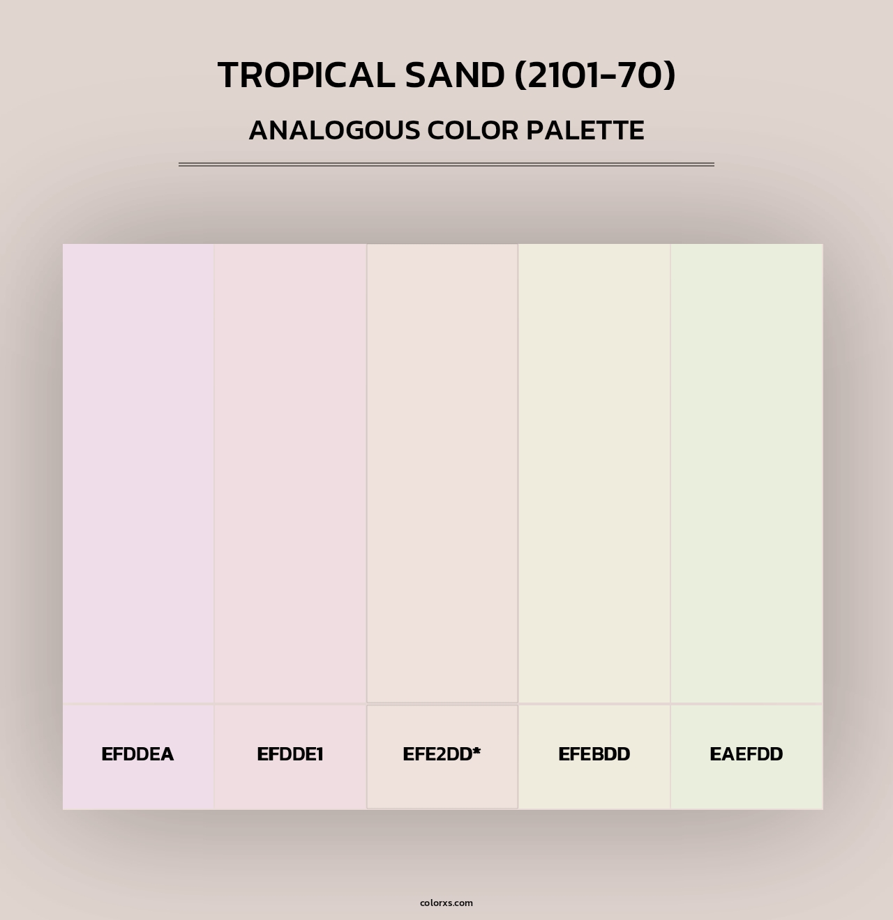 Tropical Sand (2101-70) - Analogous Color Palette
