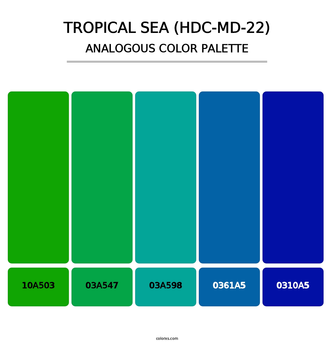 Tropical Sea (HDC-MD-22) - Analogous Color Palette