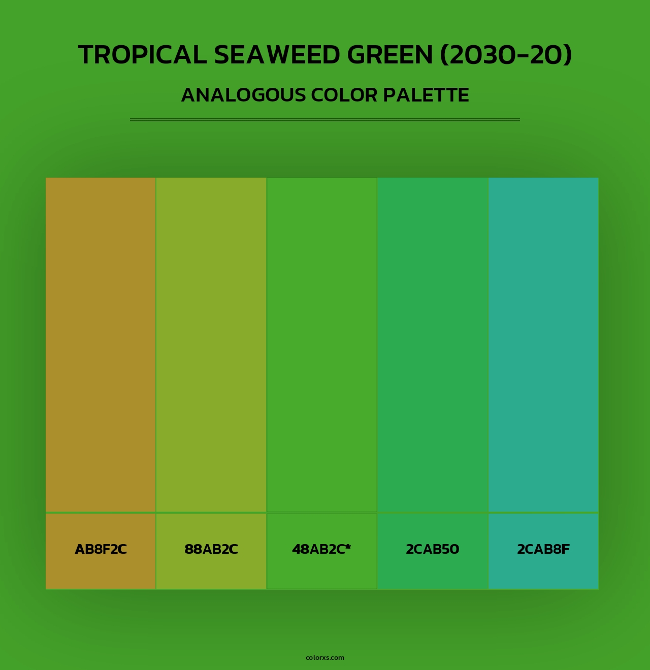 Tropical Seaweed Green (2030-20) - Analogous Color Palette