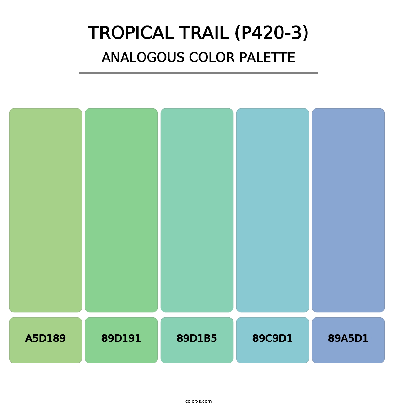 Tropical Trail (P420-3) - Analogous Color Palette