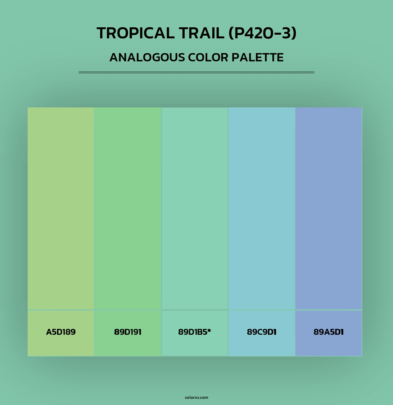 Tropical Trail (P420-3) - Analogous Color Palette