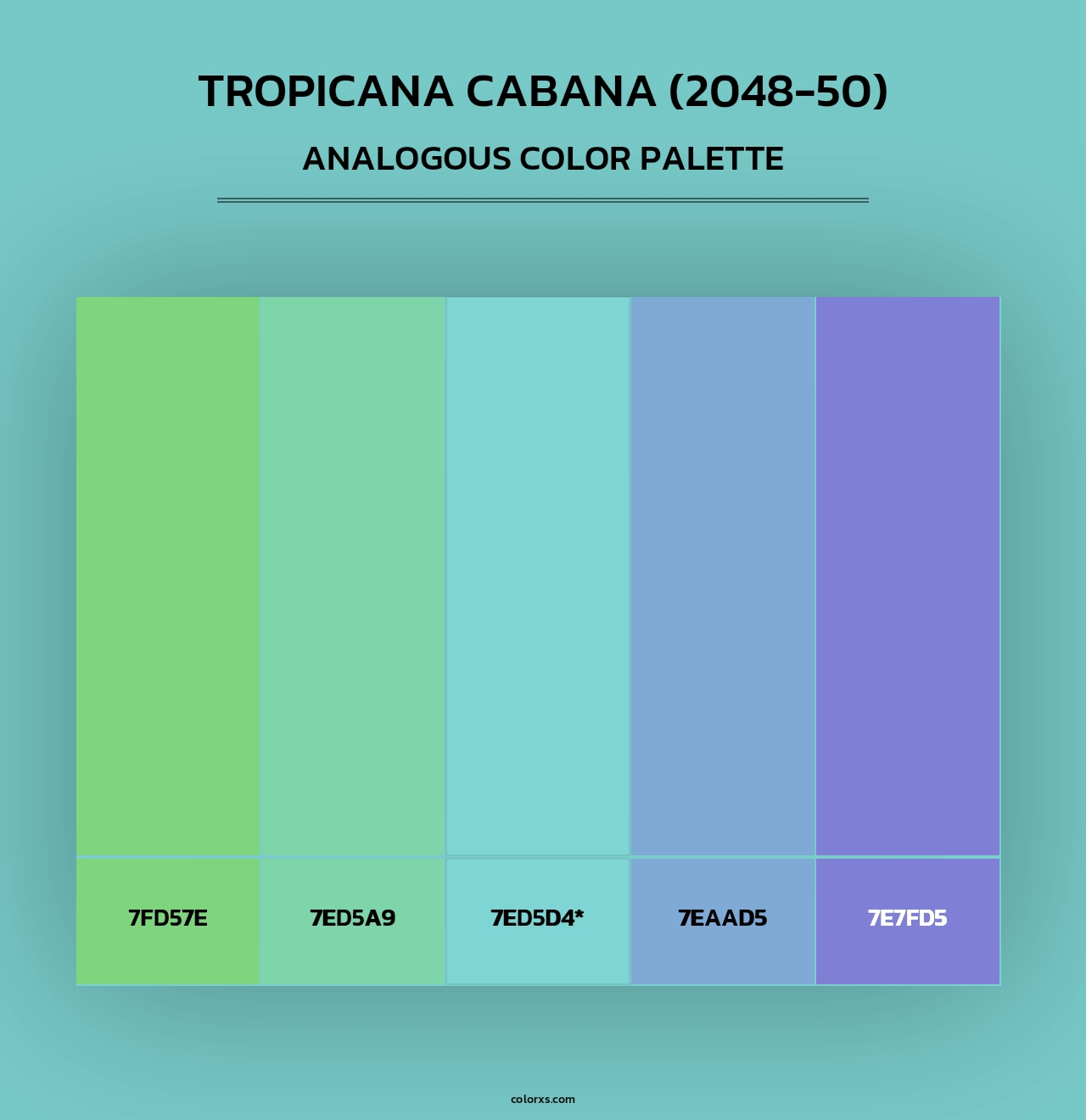 Tropicana Cabana (2048-50) - Analogous Color Palette