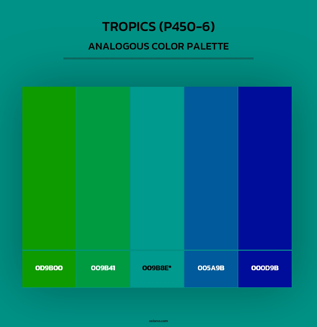 Tropics (P450-6) - Analogous Color Palette