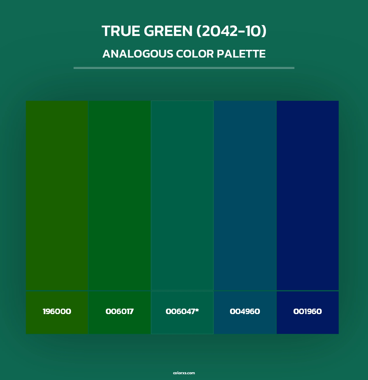 True Green (2042-10) - Analogous Color Palette