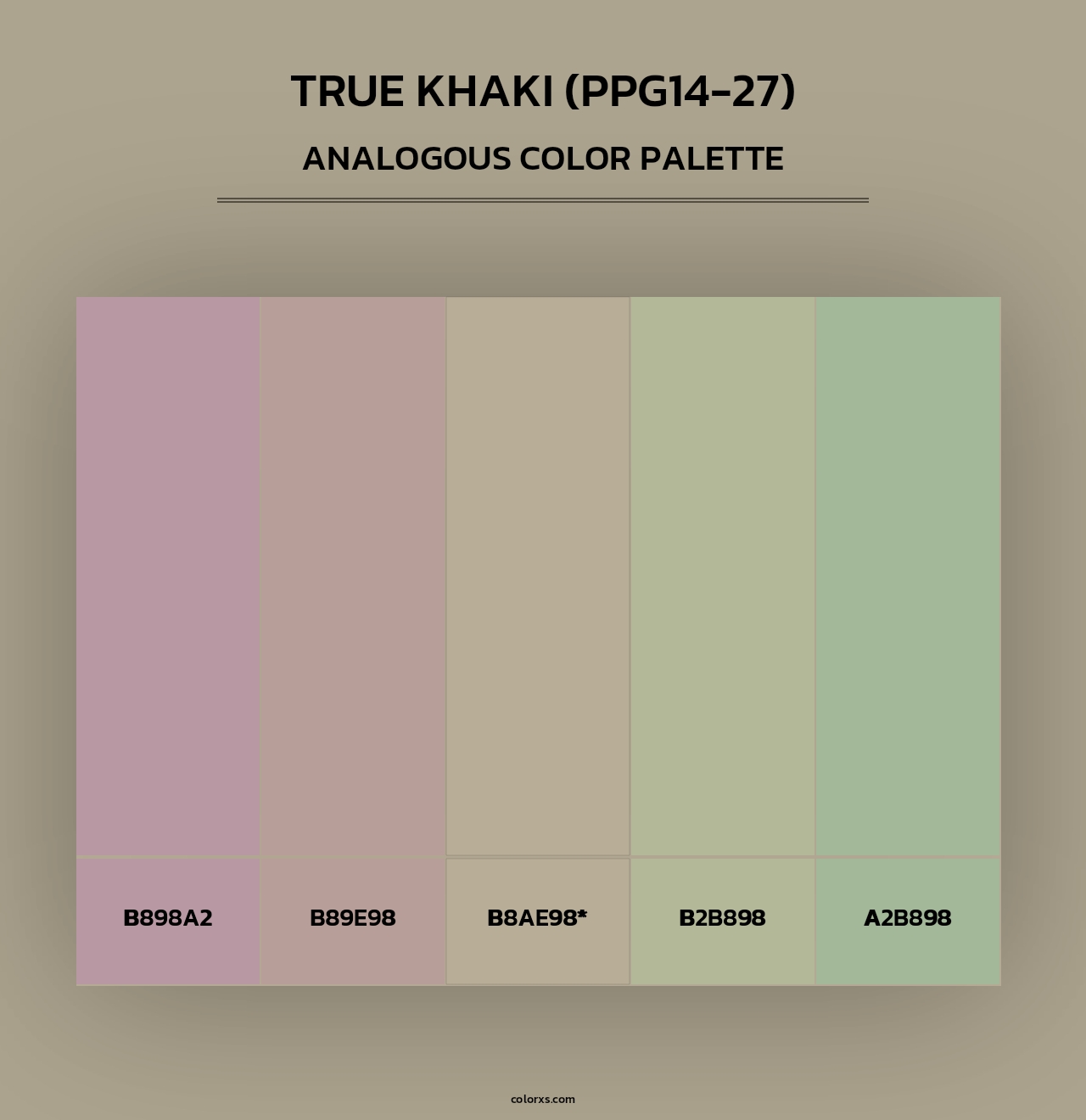 True Khaki (PPG14-27) - Analogous Color Palette