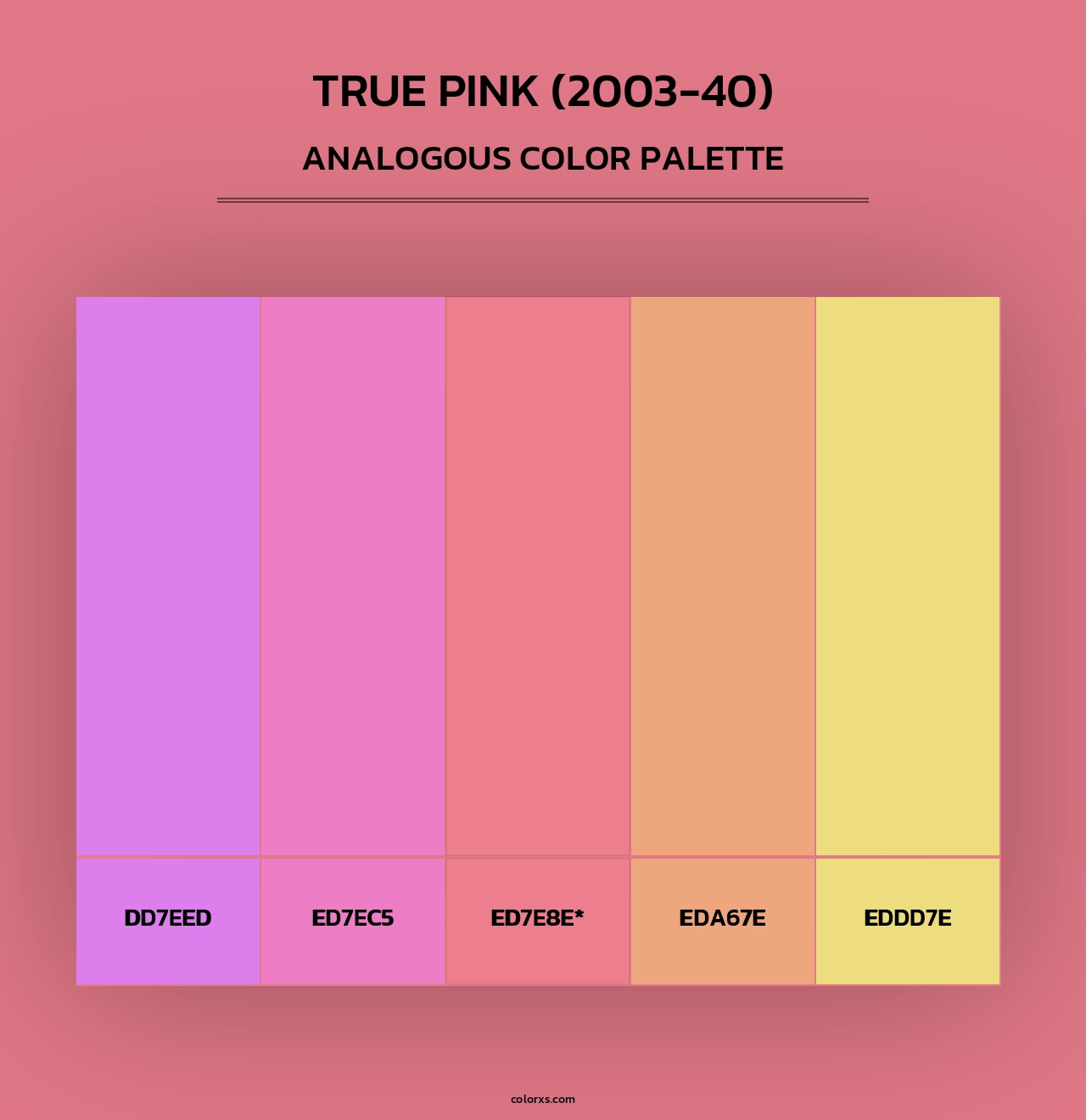 True Pink (2003-40) - Analogous Color Palette