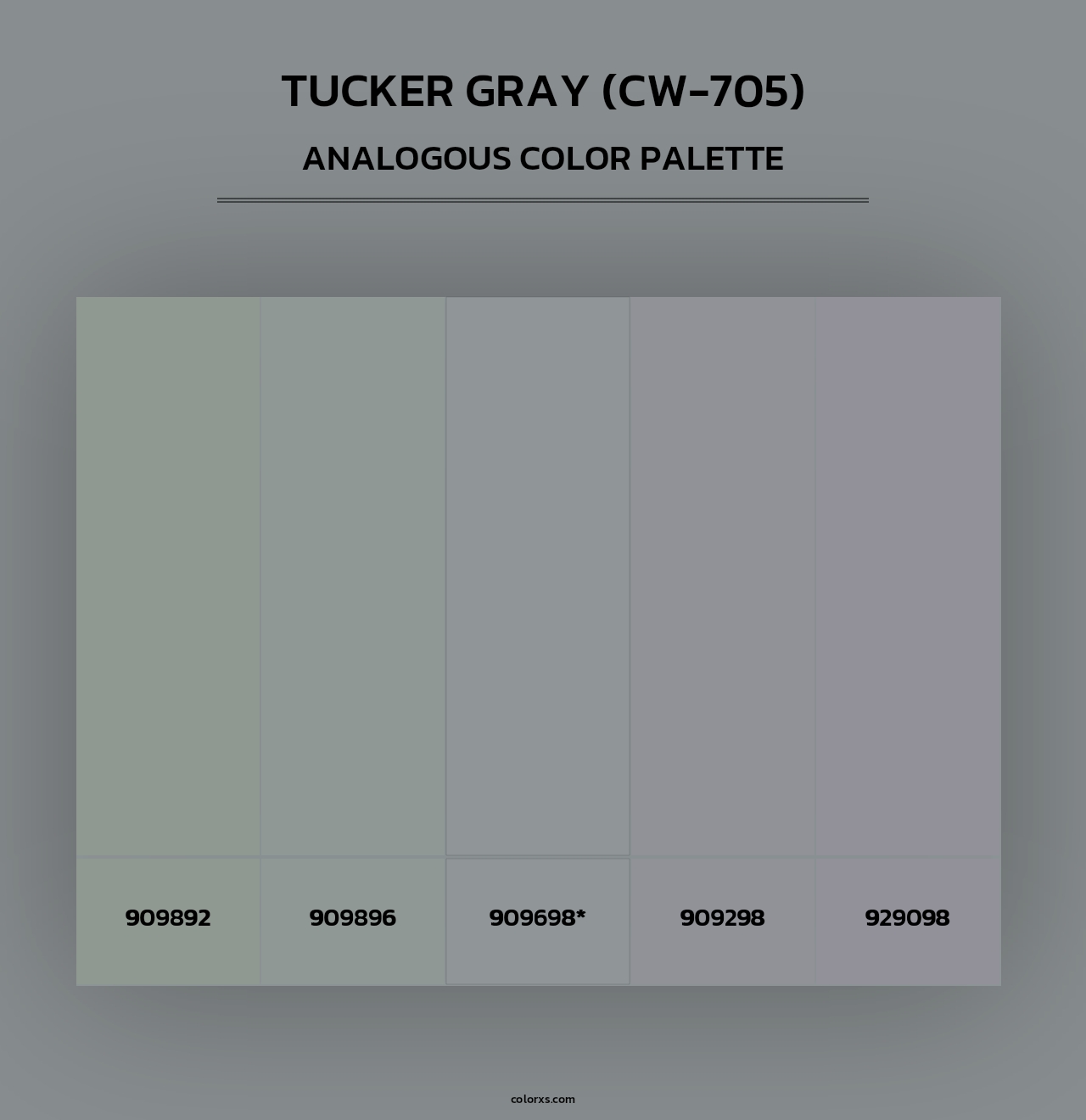 Tucker Gray (CW-705) - Analogous Color Palette