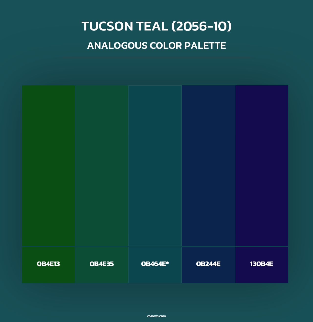 Tucson Teal (2056-10) - Analogous Color Palette