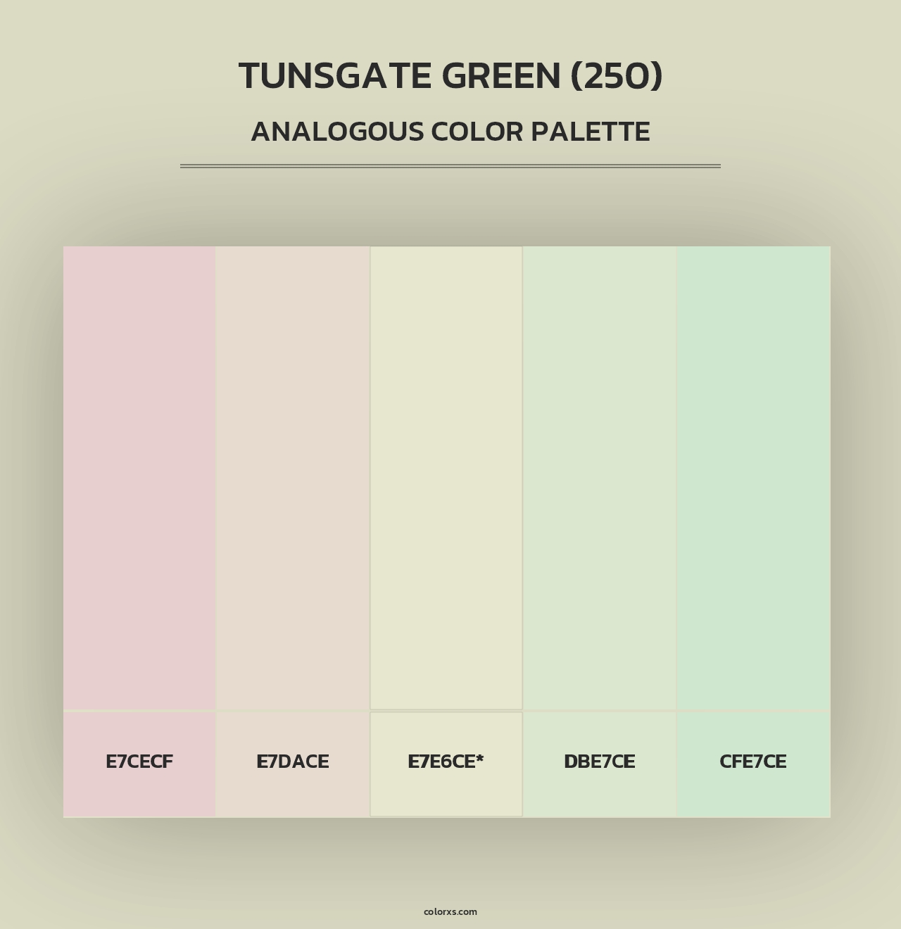 Tunsgate Green (250) - Analogous Color Palette