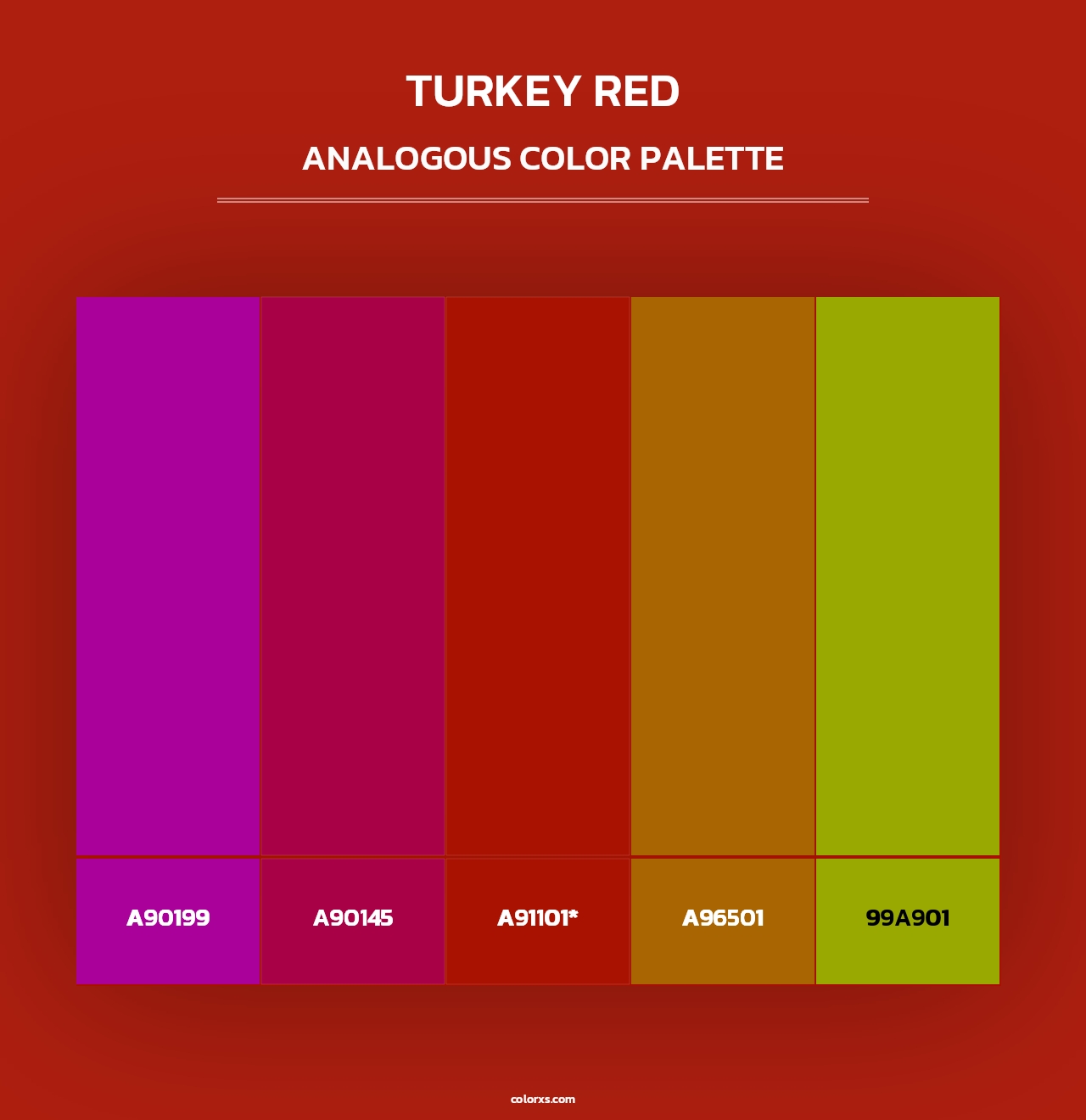 Turkey Red - Analogous Color Palette