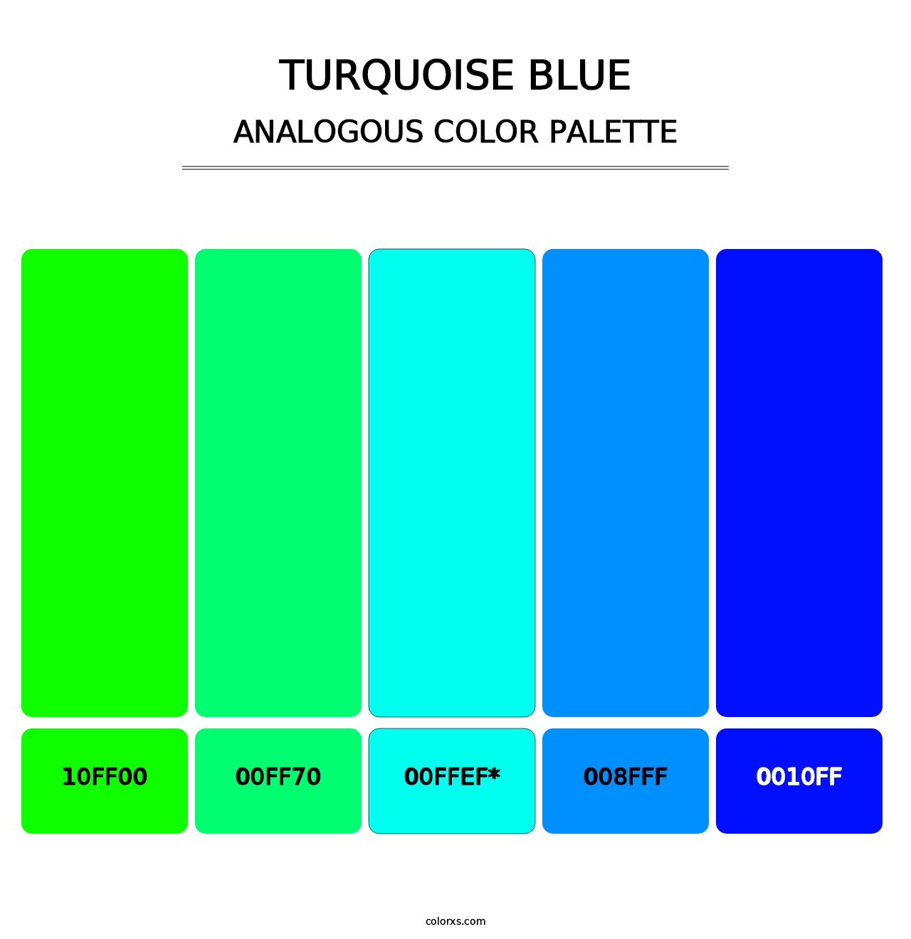 Turquoise Blue - Analogous Color Palette