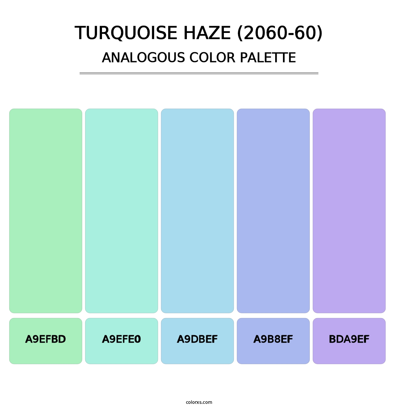 Turquoise Haze (2060-60) - Analogous Color Palette