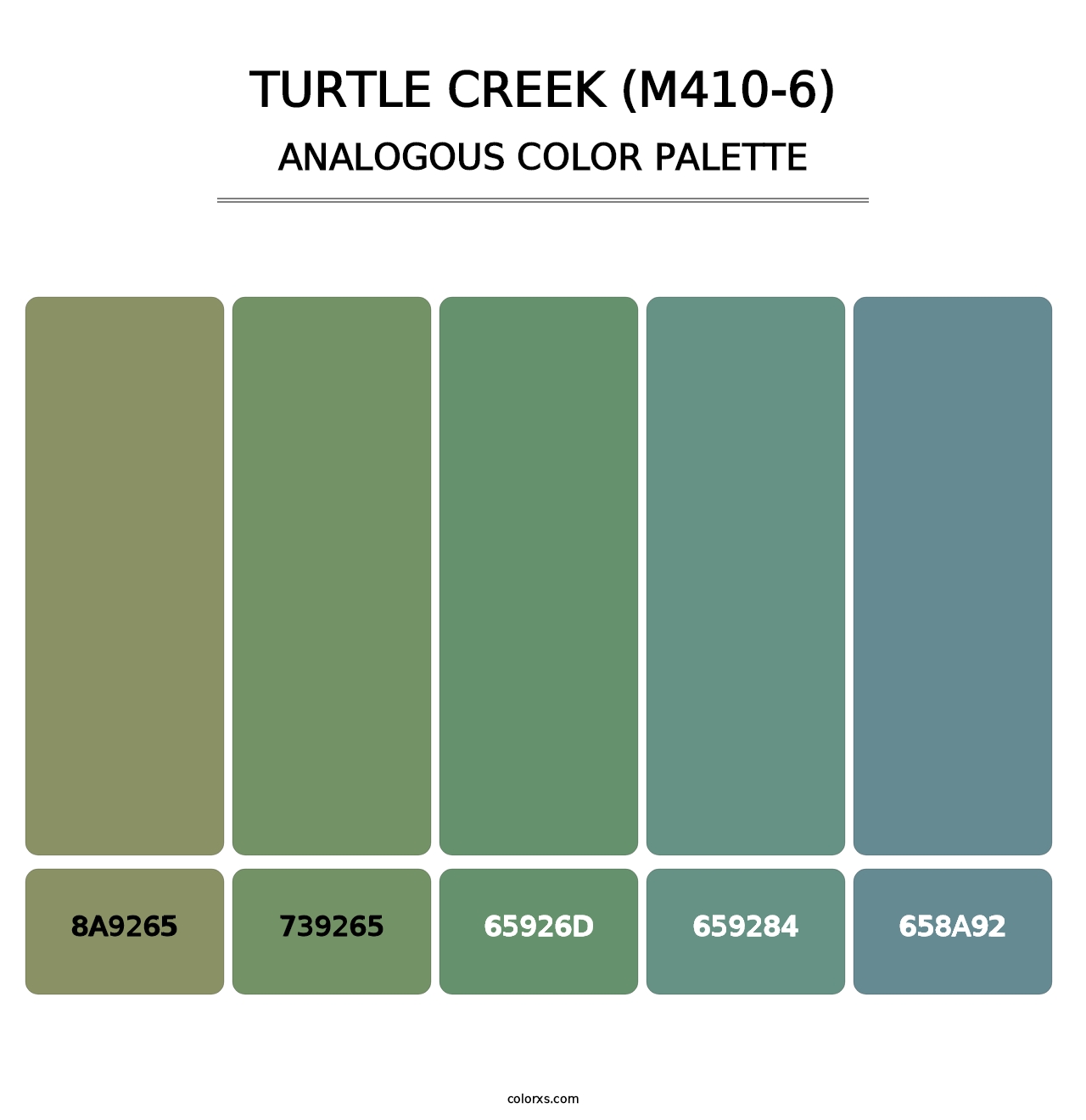 Turtle Creek (M410-6) - Analogous Color Palette