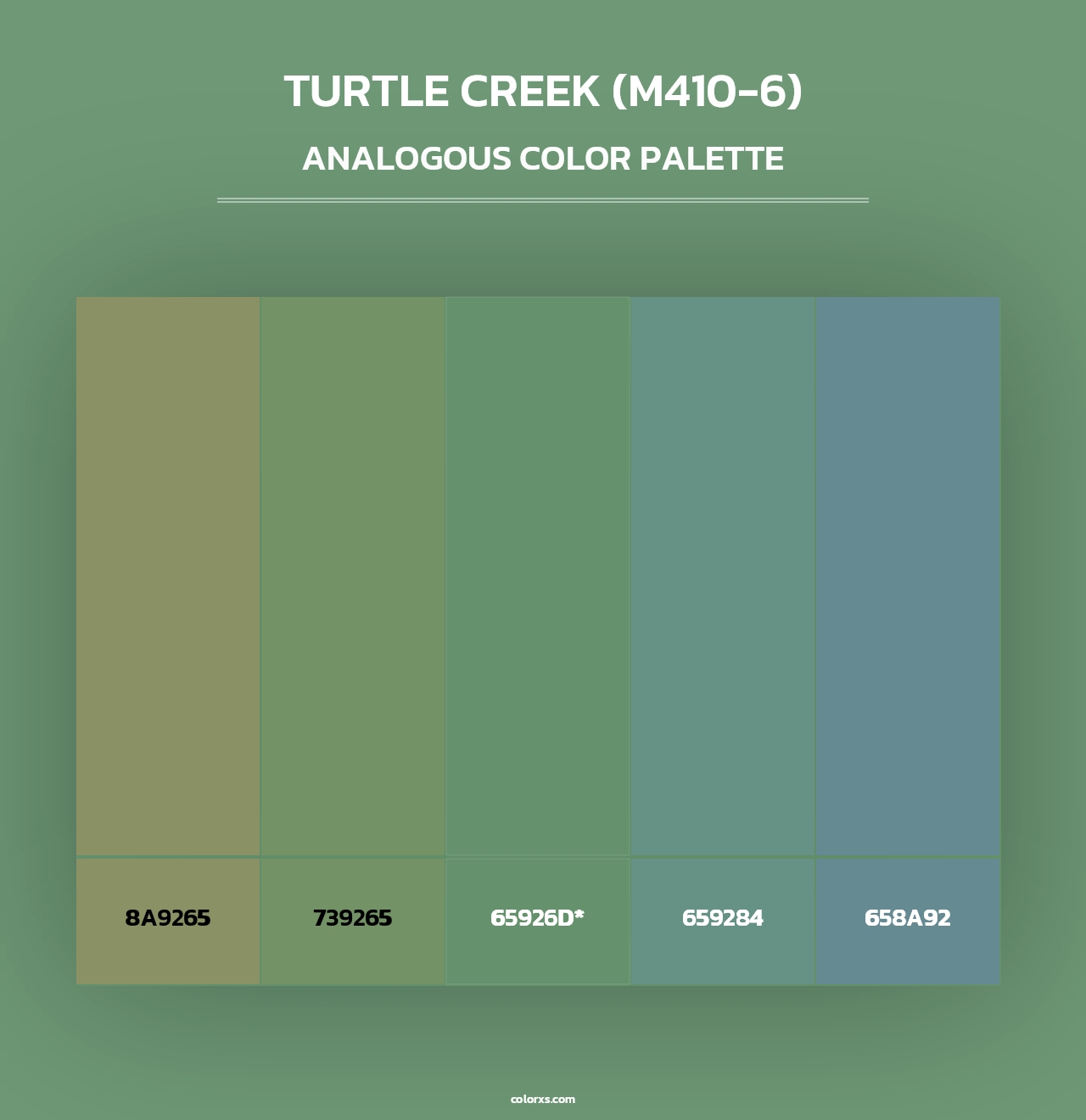 Turtle Creek (M410-6) - Analogous Color Palette