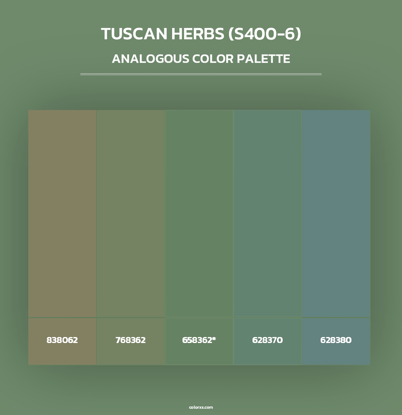Tuscan Herbs (S400-6) - Analogous Color Palette