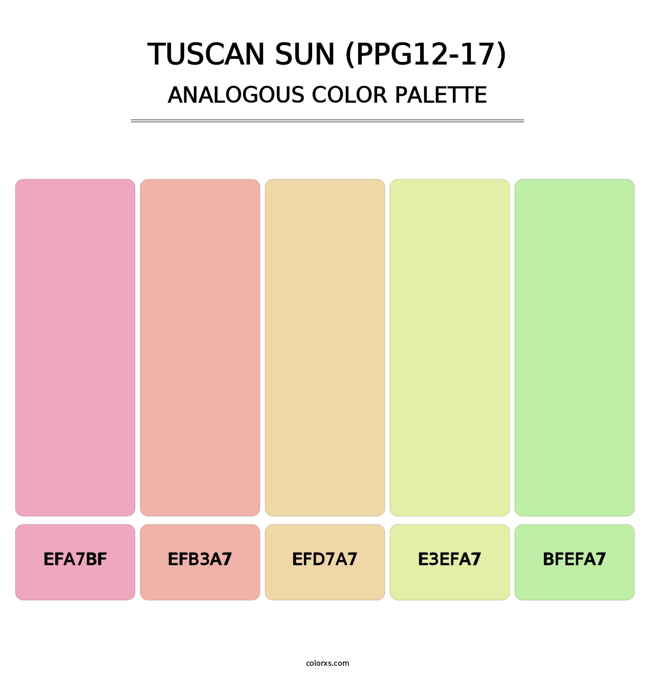 Tuscan Sun (PPG12-17) - Analogous Color Palette