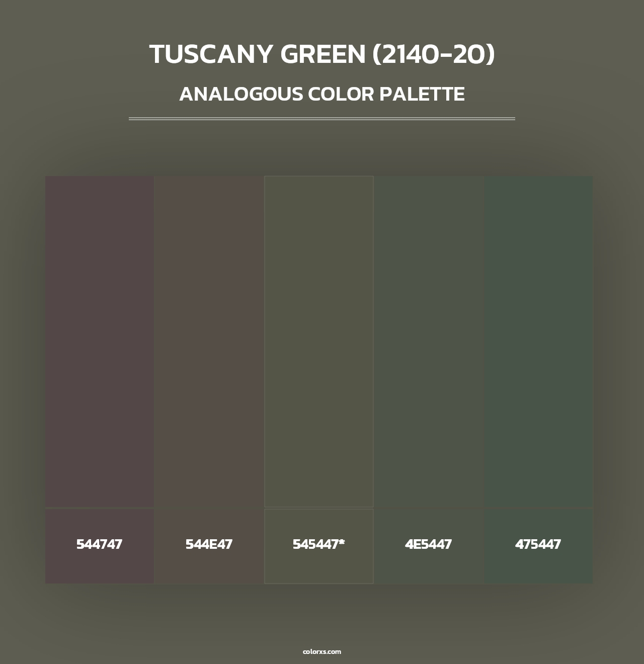 Tuscany Green (2140-20) - Analogous Color Palette