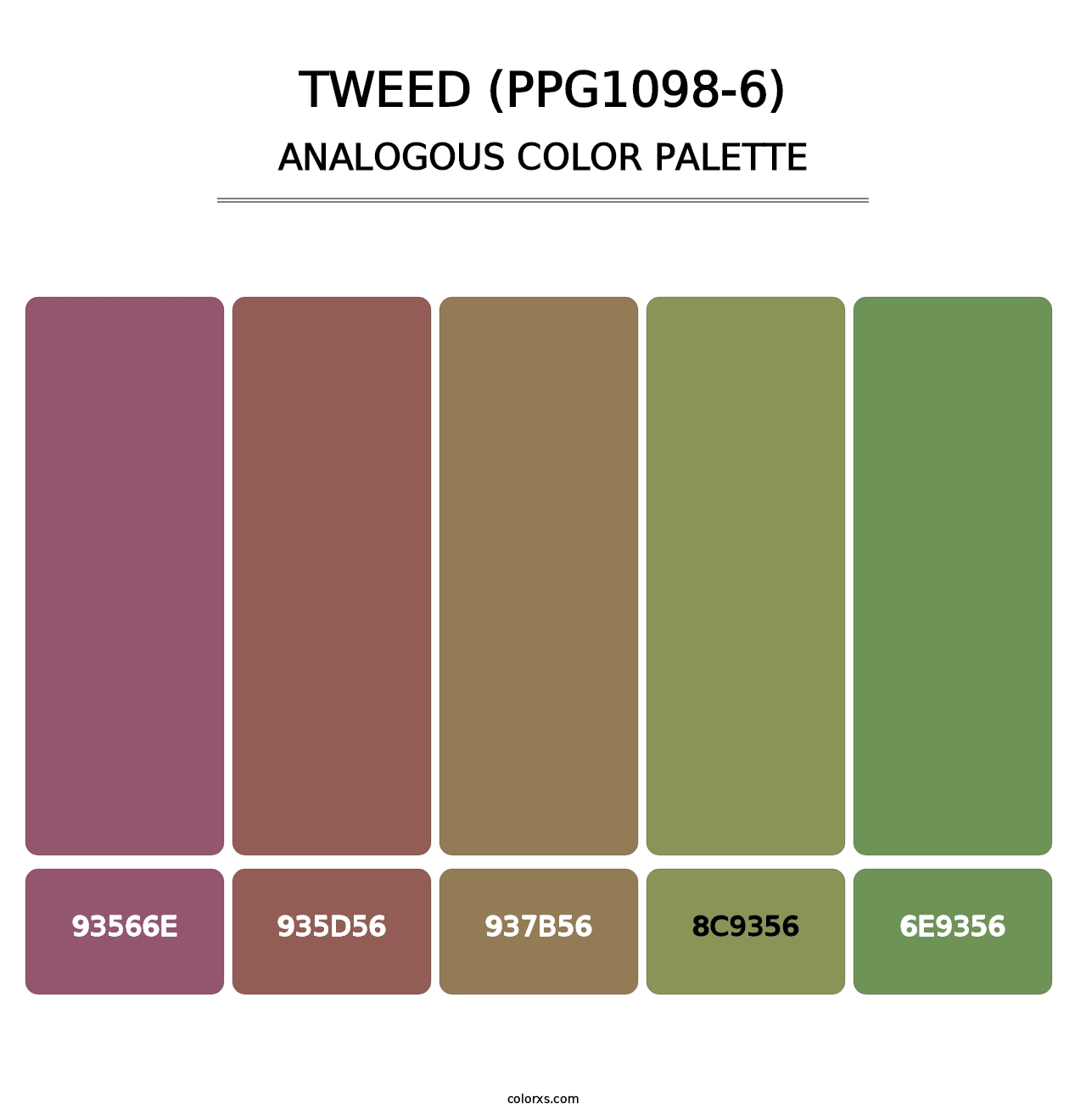 Tweed (PPG1098-6) - Analogous Color Palette
