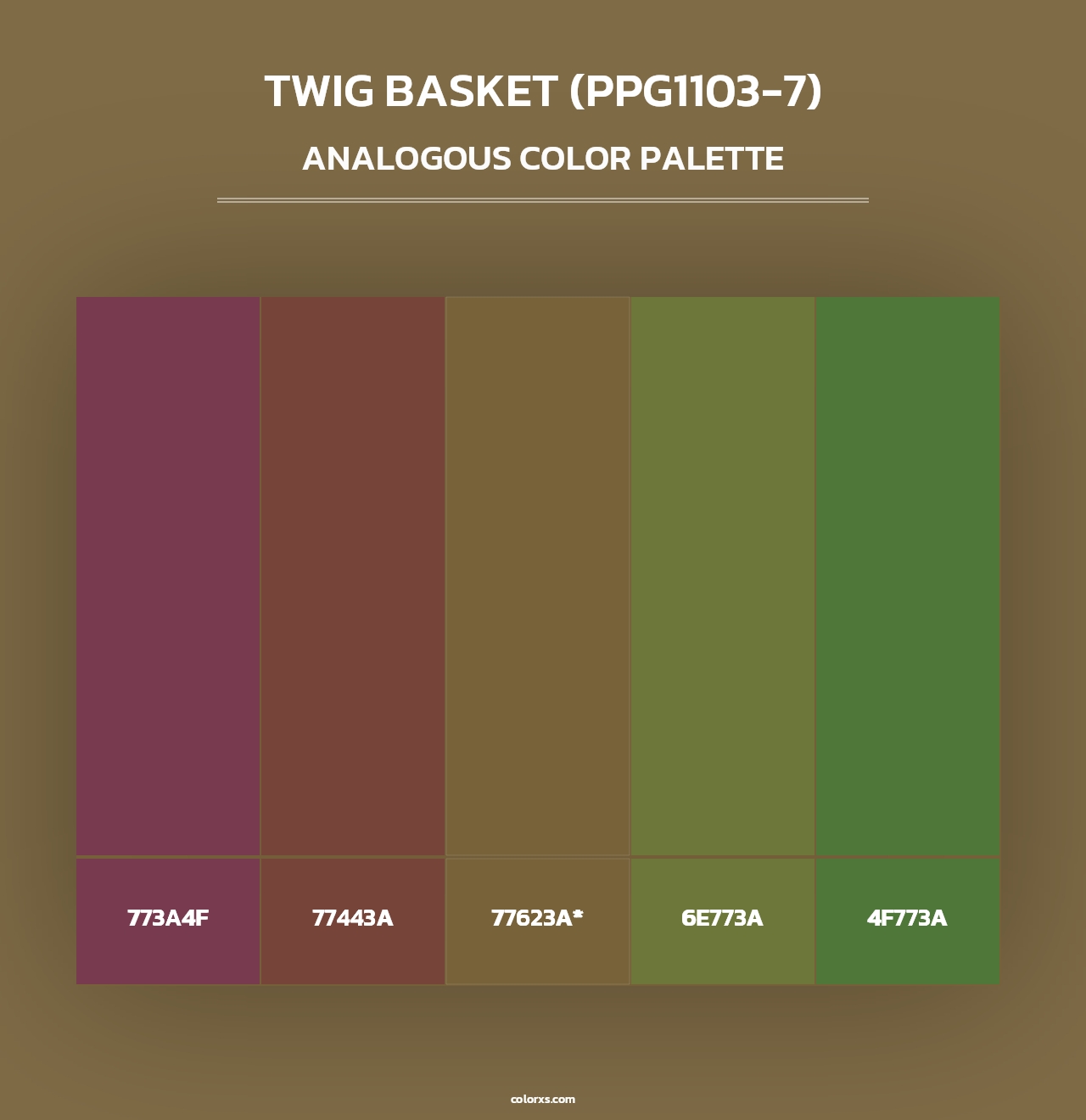 Twig Basket (PPG1103-7) - Analogous Color Palette