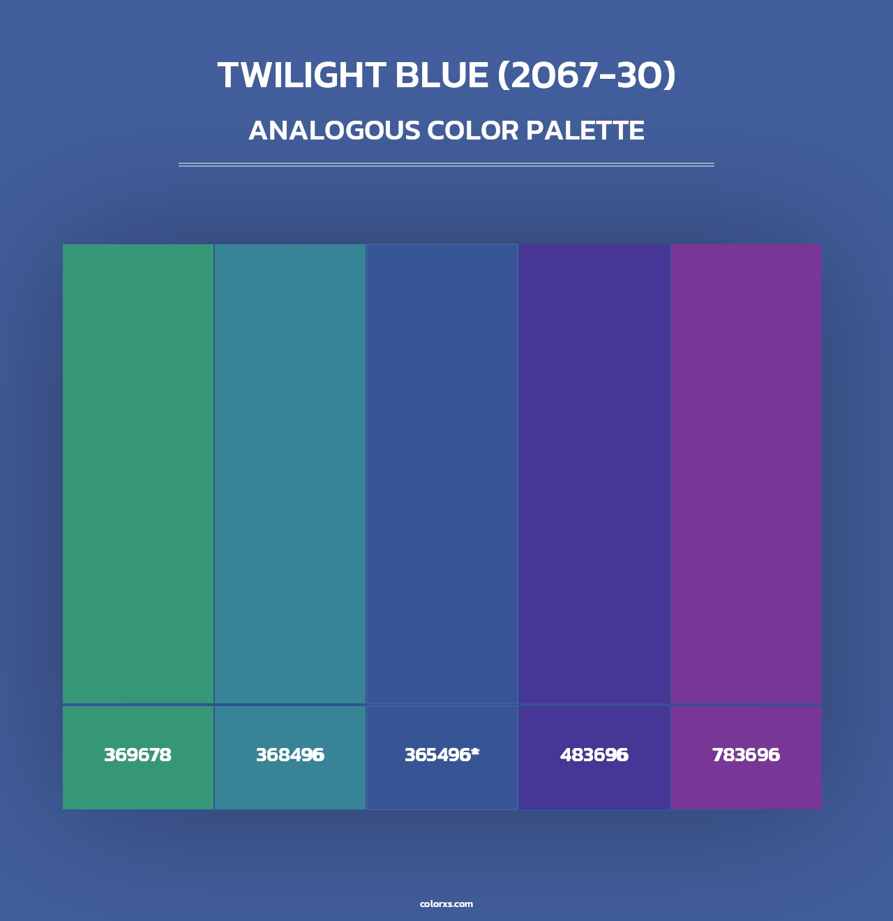 Twilight Blue (2067-30) - Analogous Color Palette
