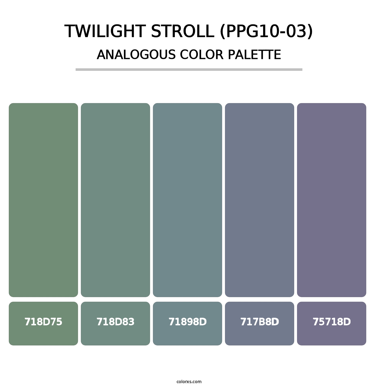 Twilight Stroll (PPG10-03) - Analogous Color Palette