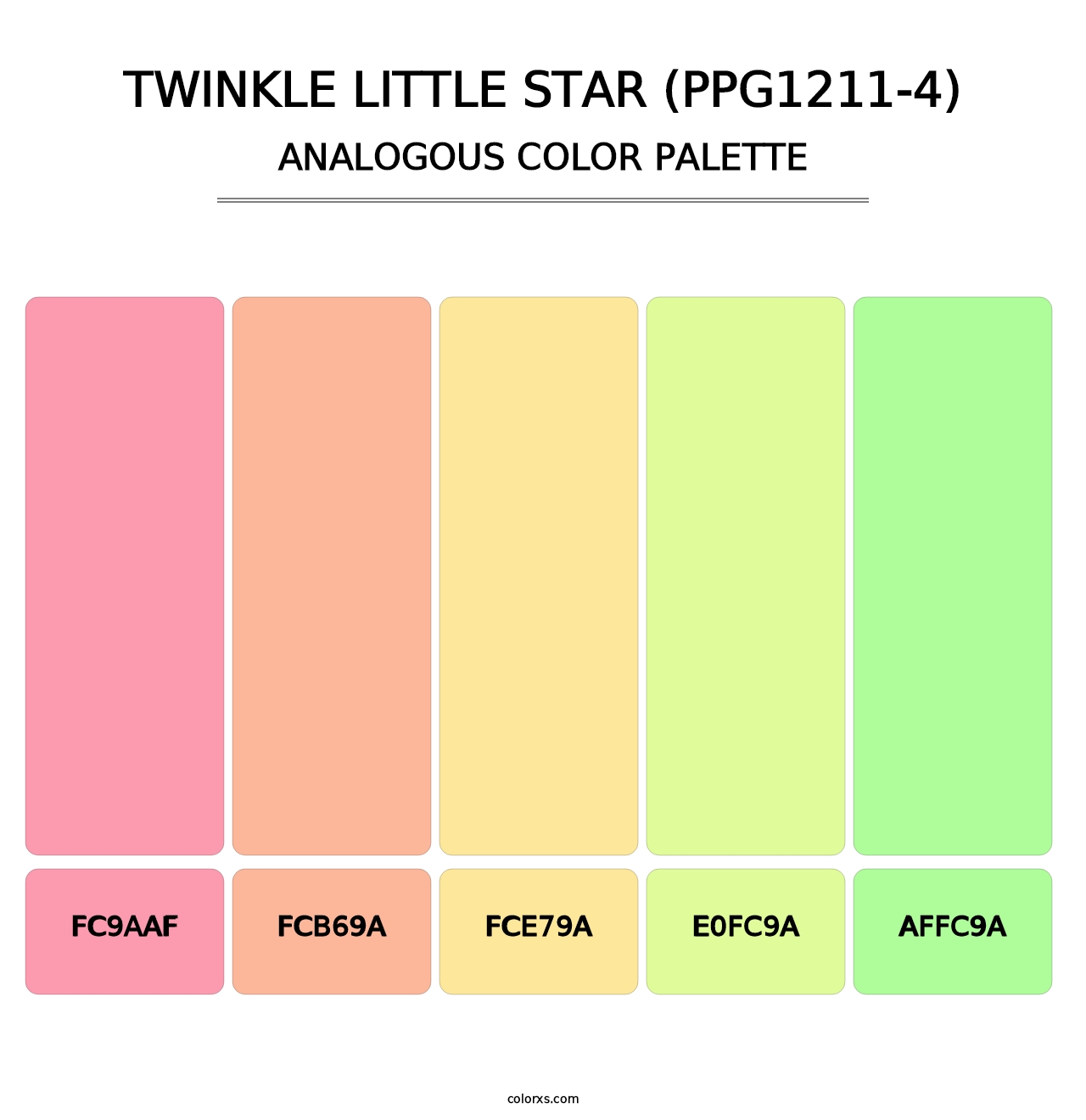 Twinkle Little Star (PPG1211-4) - Analogous Color Palette
