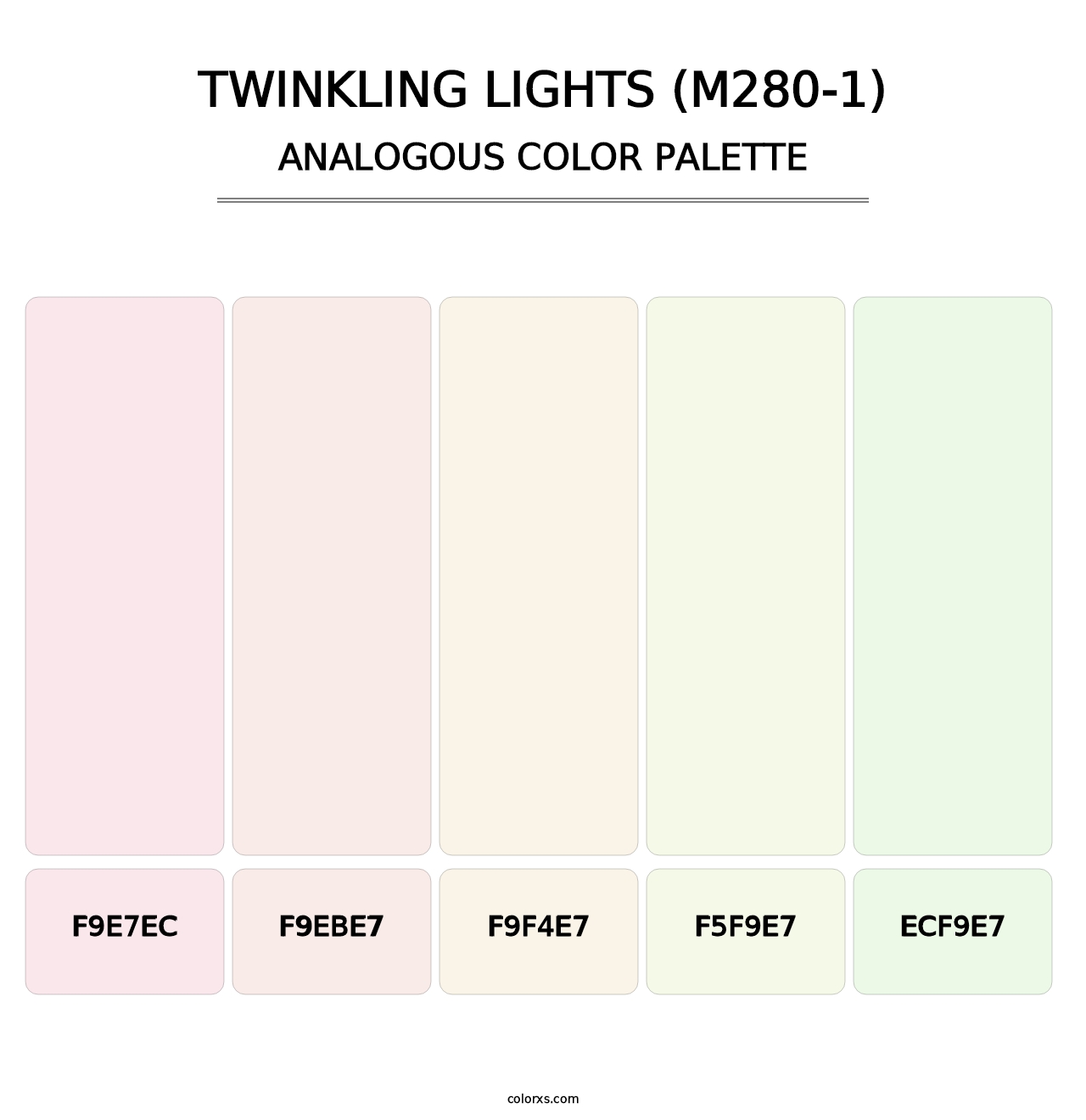 Twinkling Lights (M280-1) - Analogous Color Palette