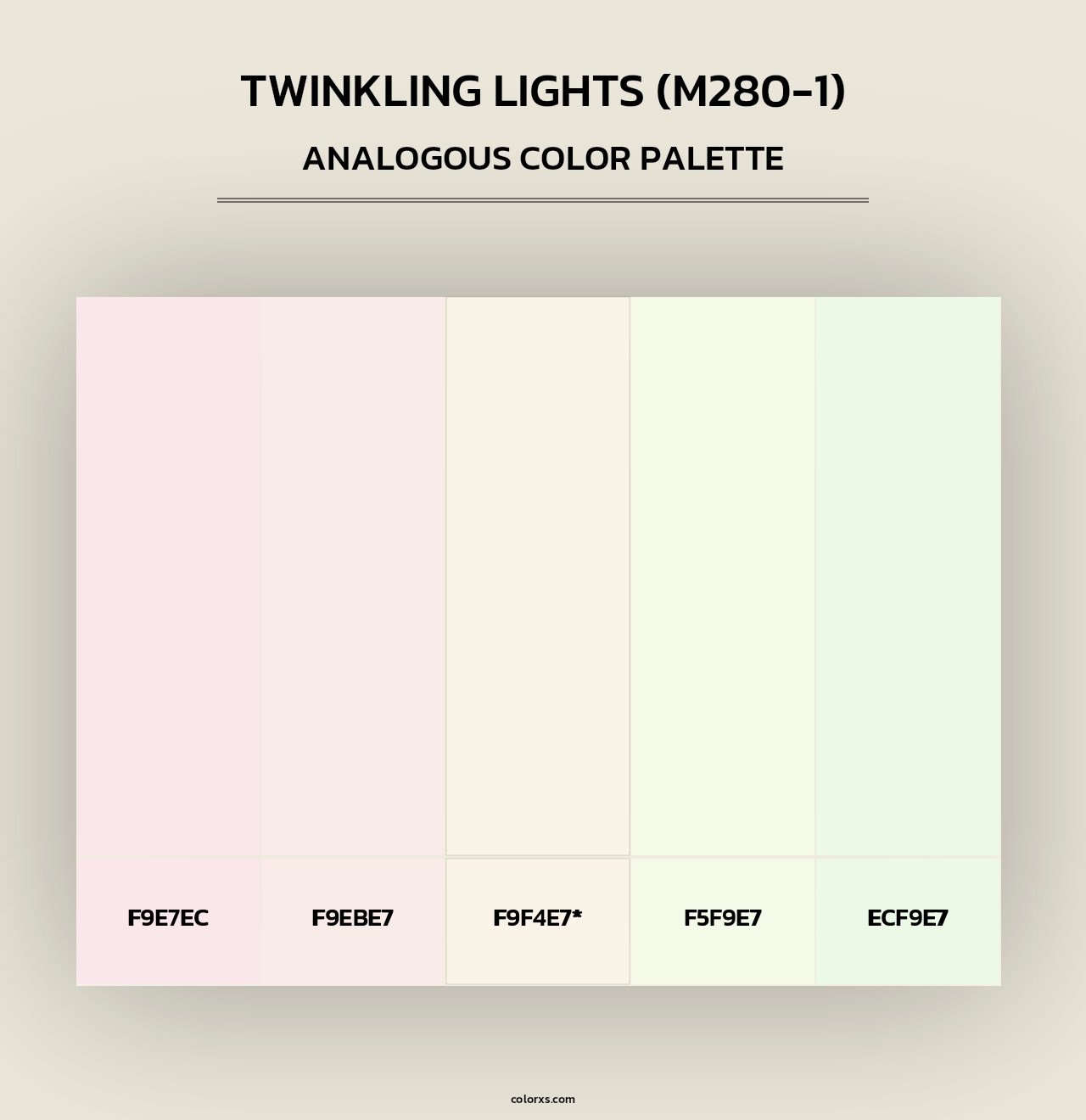 Twinkling Lights (M280-1) - Analogous Color Palette