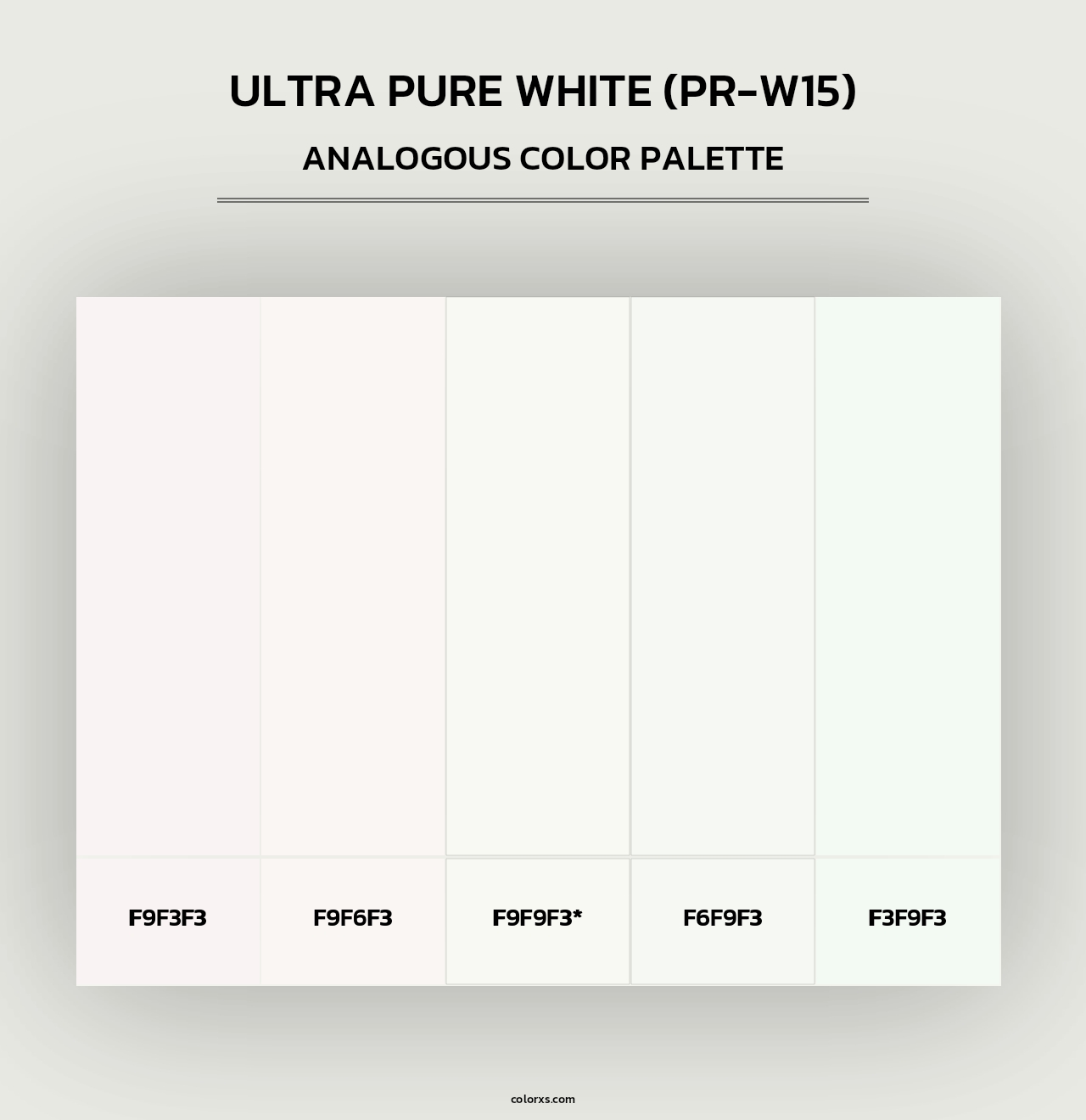 Ultra Pure White (PR-W15) - Analogous Color Palette