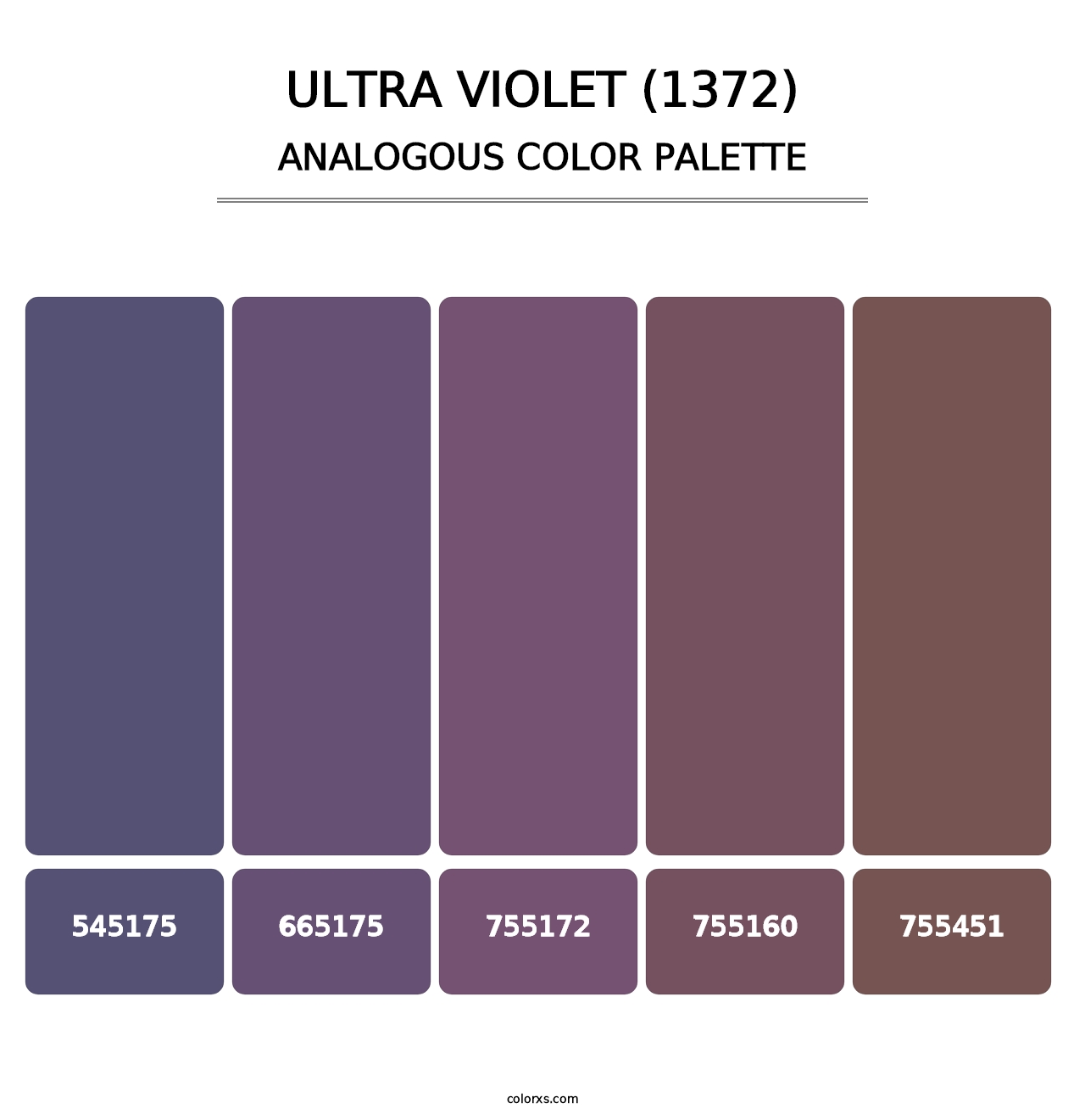 Ultra Violet (1372) - Analogous Color Palette