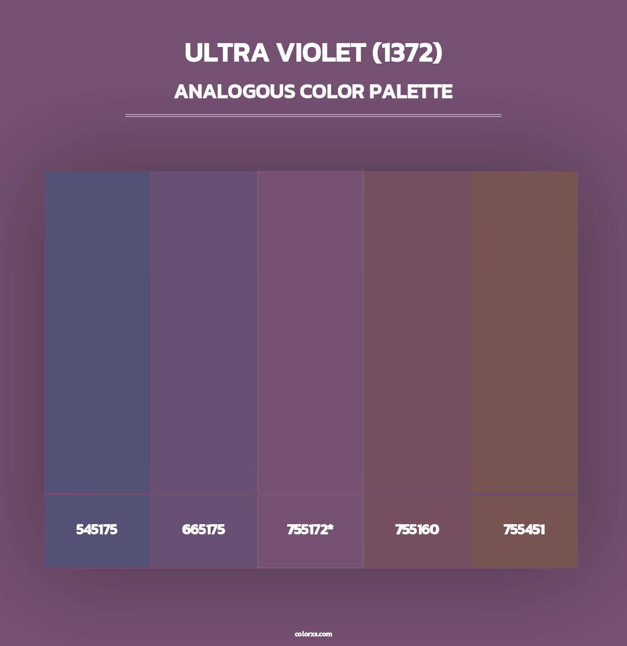 Ultra Violet (1372) - Analogous Color Palette
