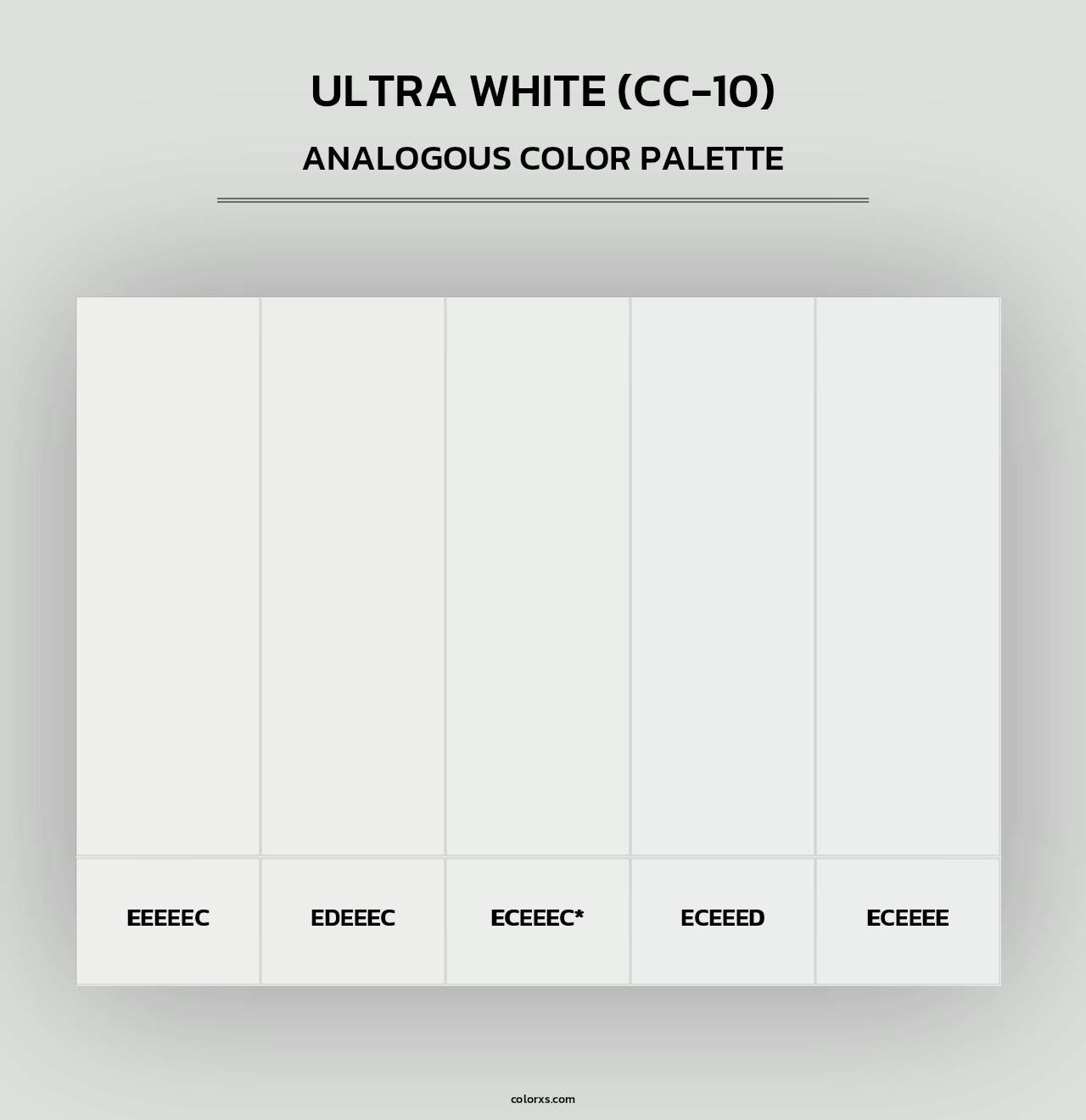 Ultra White (CC-10) - Analogous Color Palette