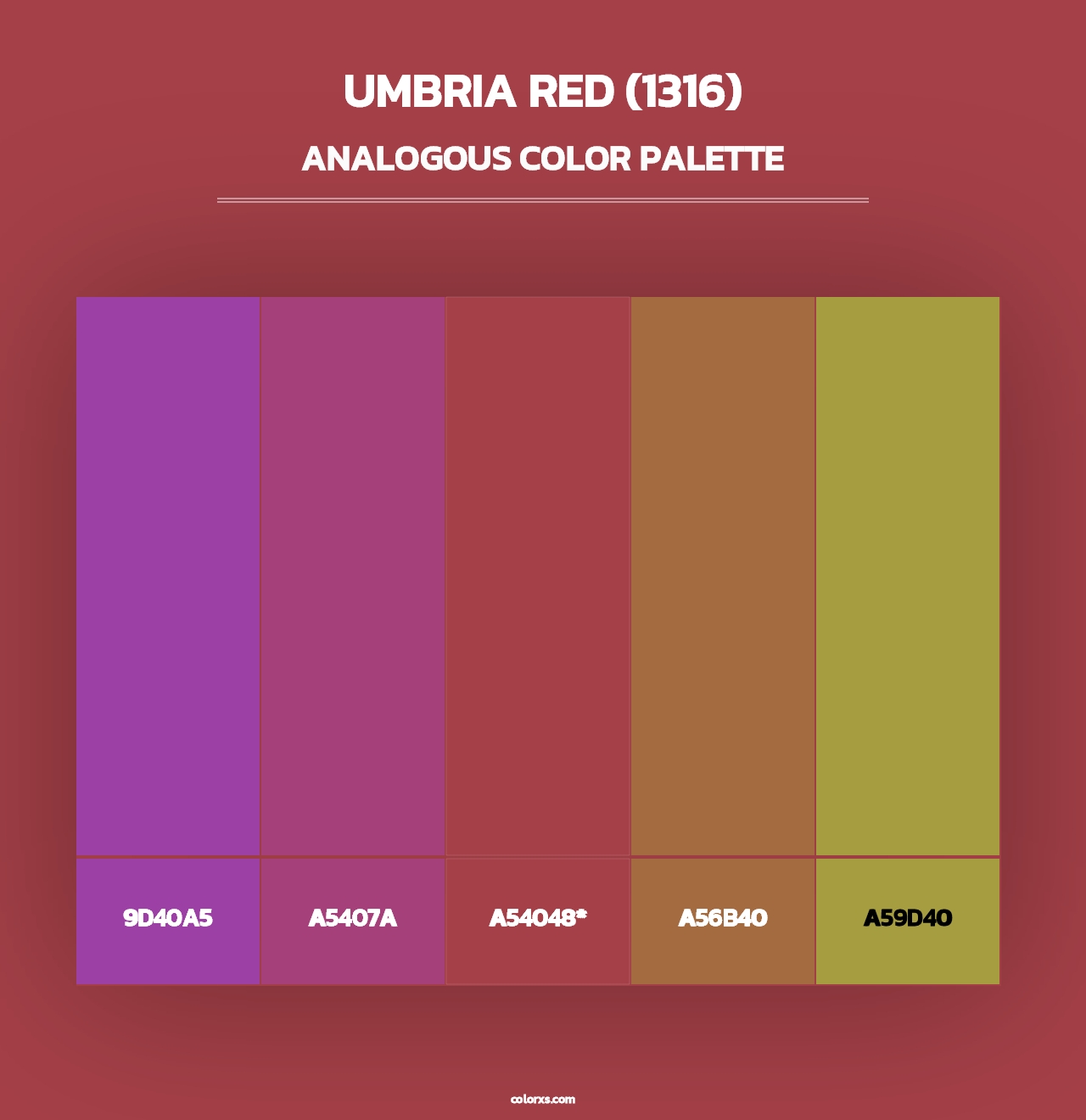 Umbria Red (1316) - Analogous Color Palette