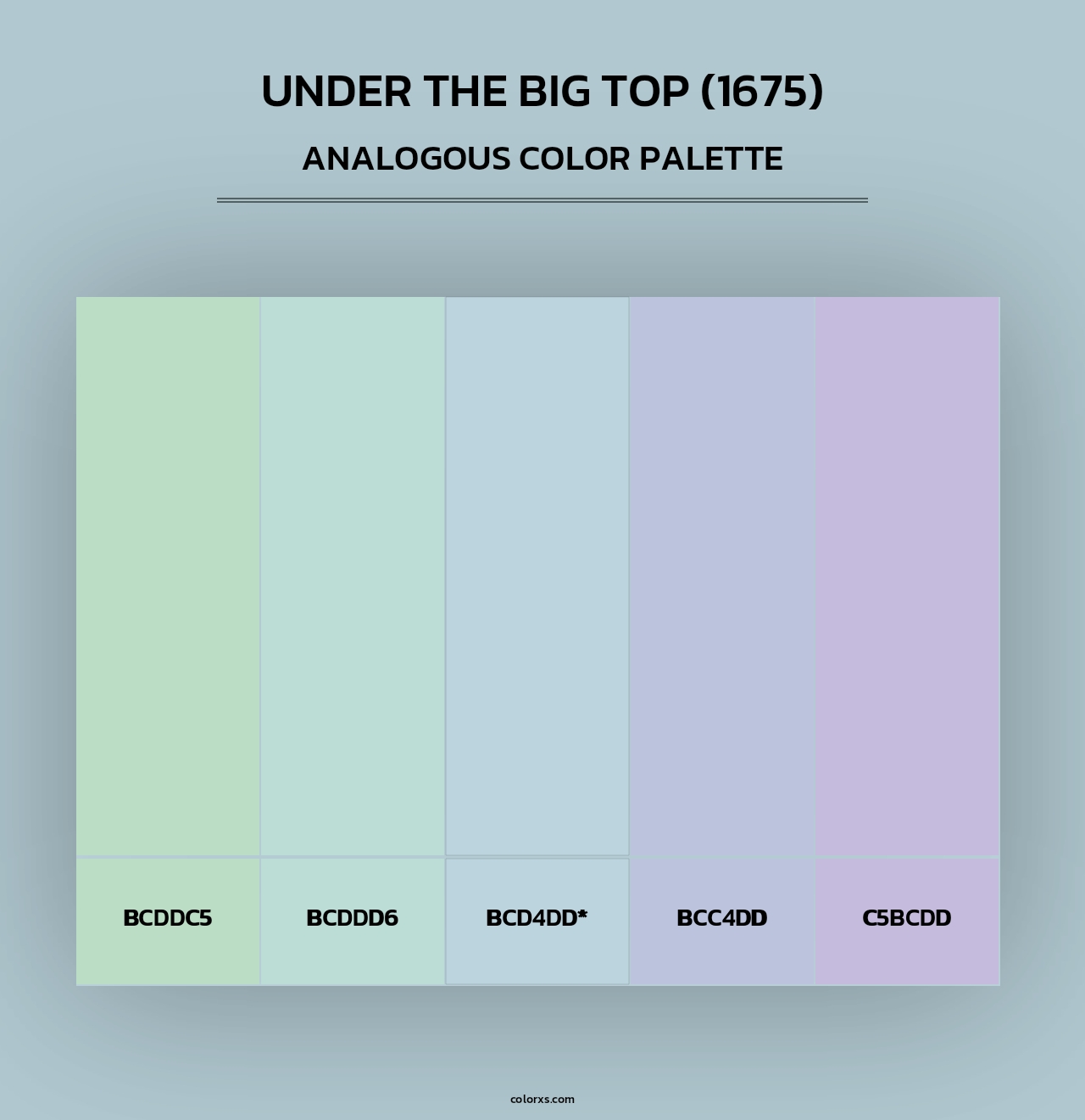 Under the Big Top (1675) - Analogous Color Palette