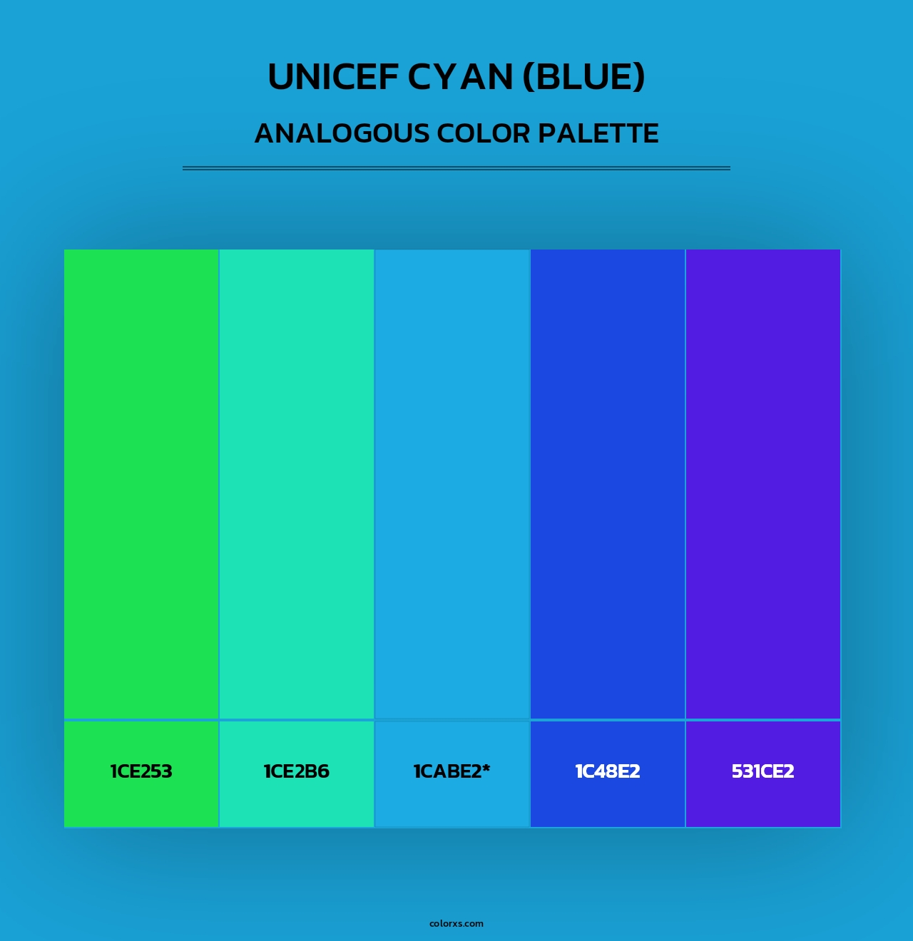 UNICEF Cyan (Blue) - Analogous Color Palette