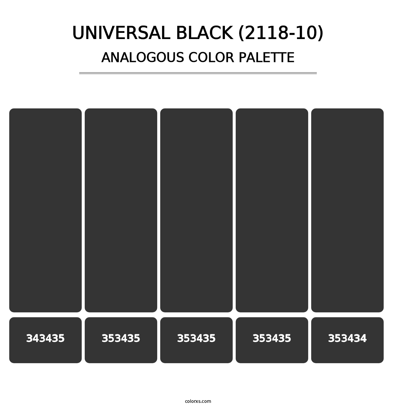 Universal Black (2118-10) - Analogous Color Palette