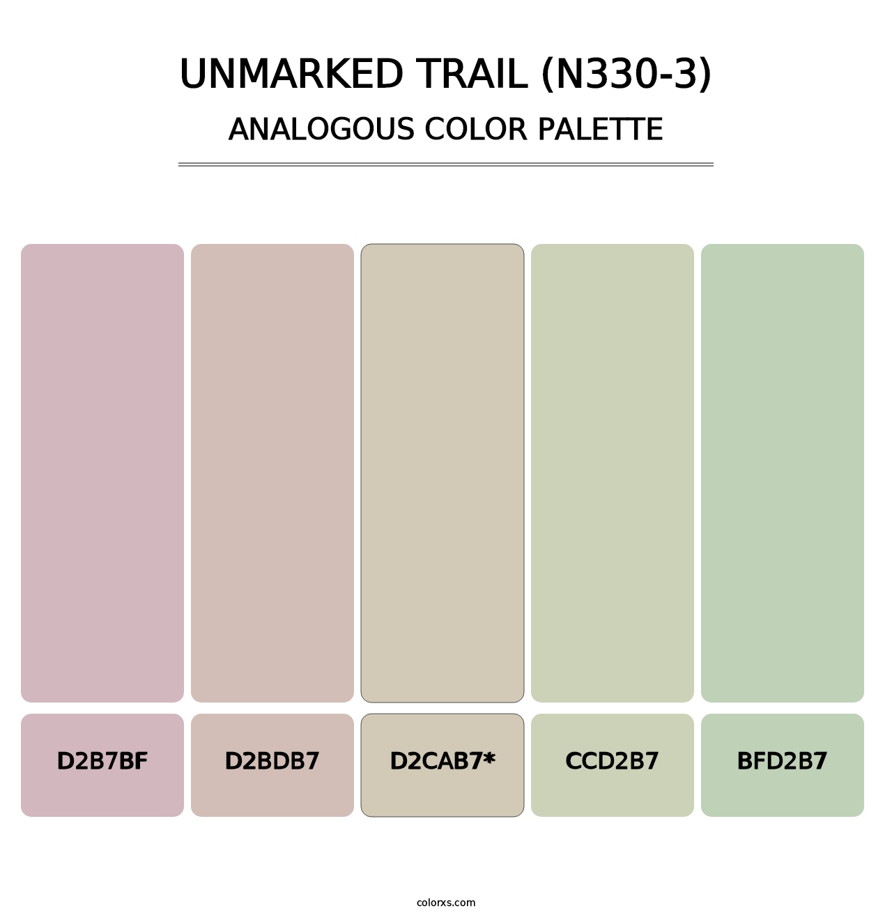 Unmarked Trail (N330-3) - Analogous Color Palette
