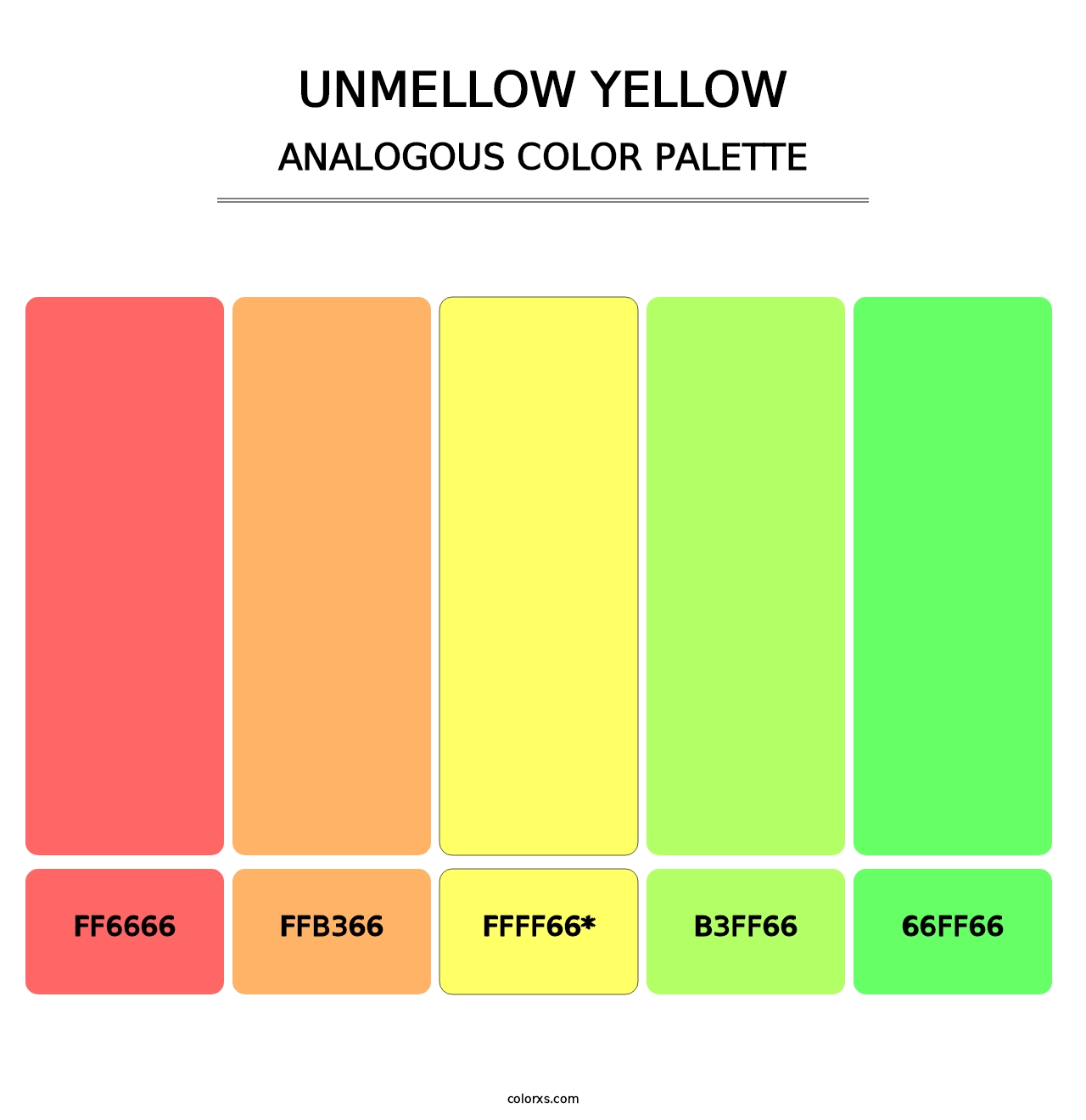 Unmellow Yellow - Analogous Color Palette