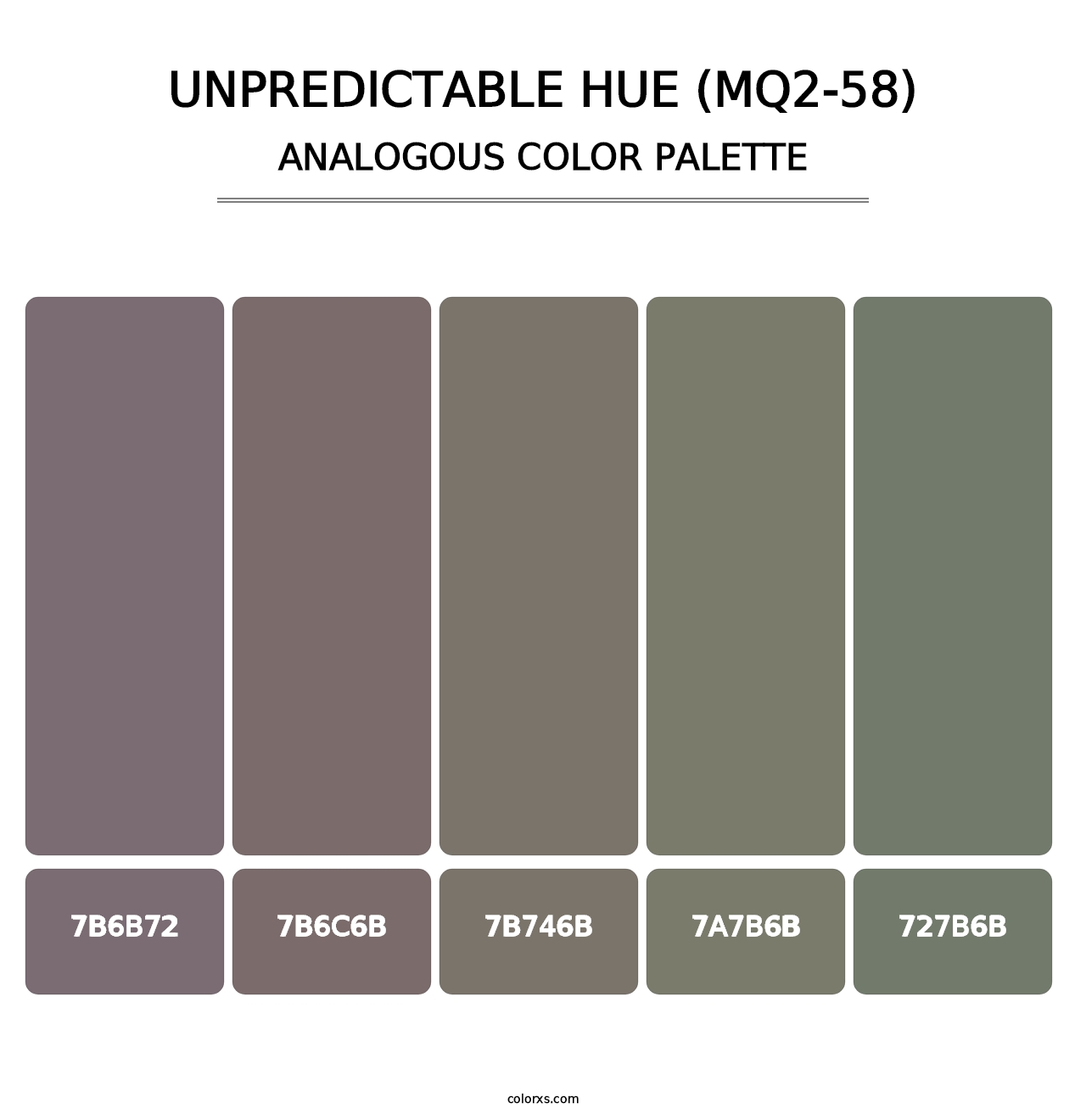 Unpredictable Hue (MQ2-58) - Analogous Color Palette