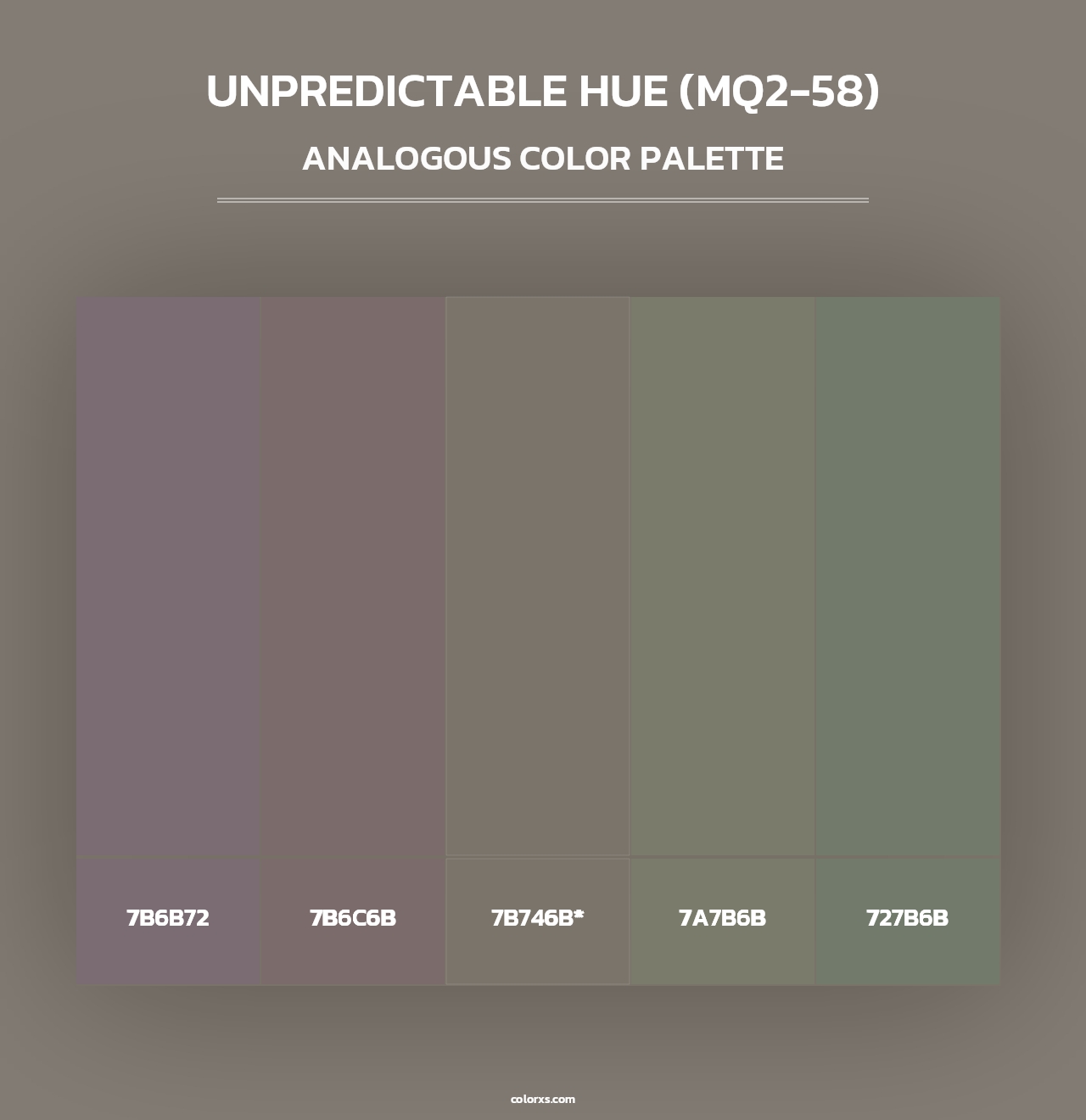 Unpredictable Hue (MQ2-58) - Analogous Color Palette