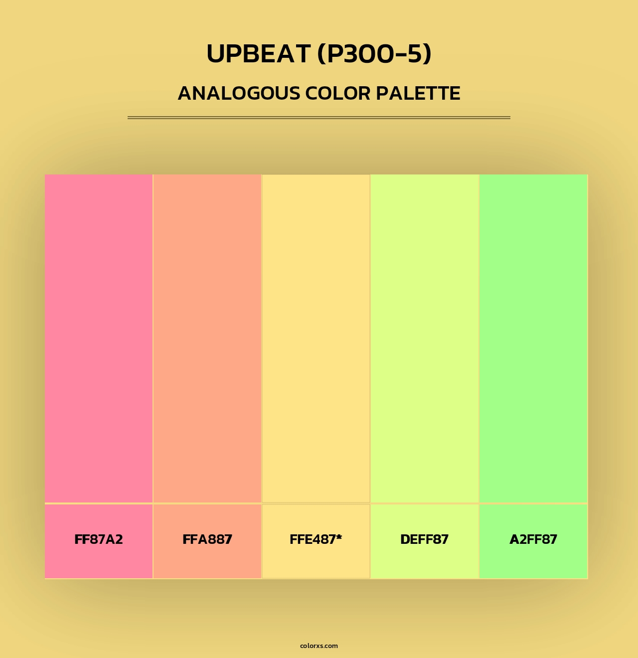 Upbeat (P300-5) - Analogous Color Palette